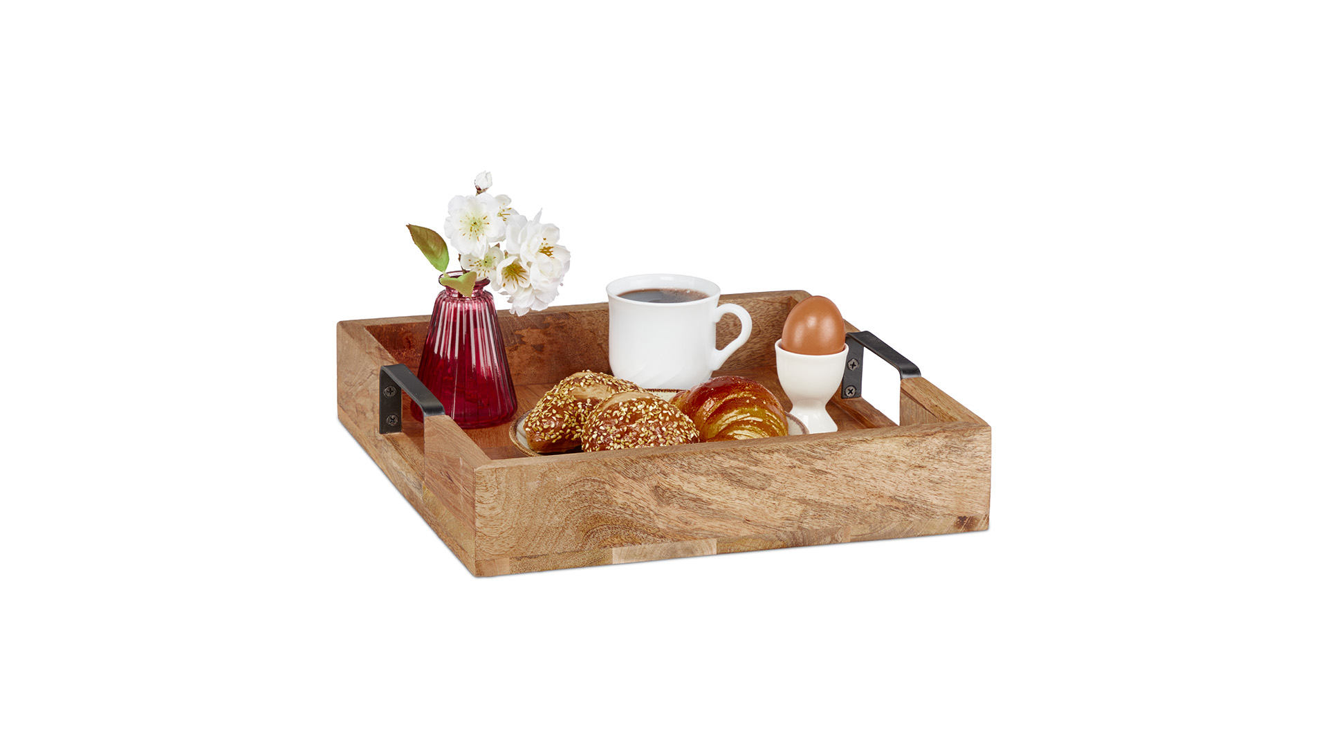 Vassoio Rettangolare In Bambù Per Colazione, Tè E Snack – Elegante, Robusto E Disponibile In Tre Misure