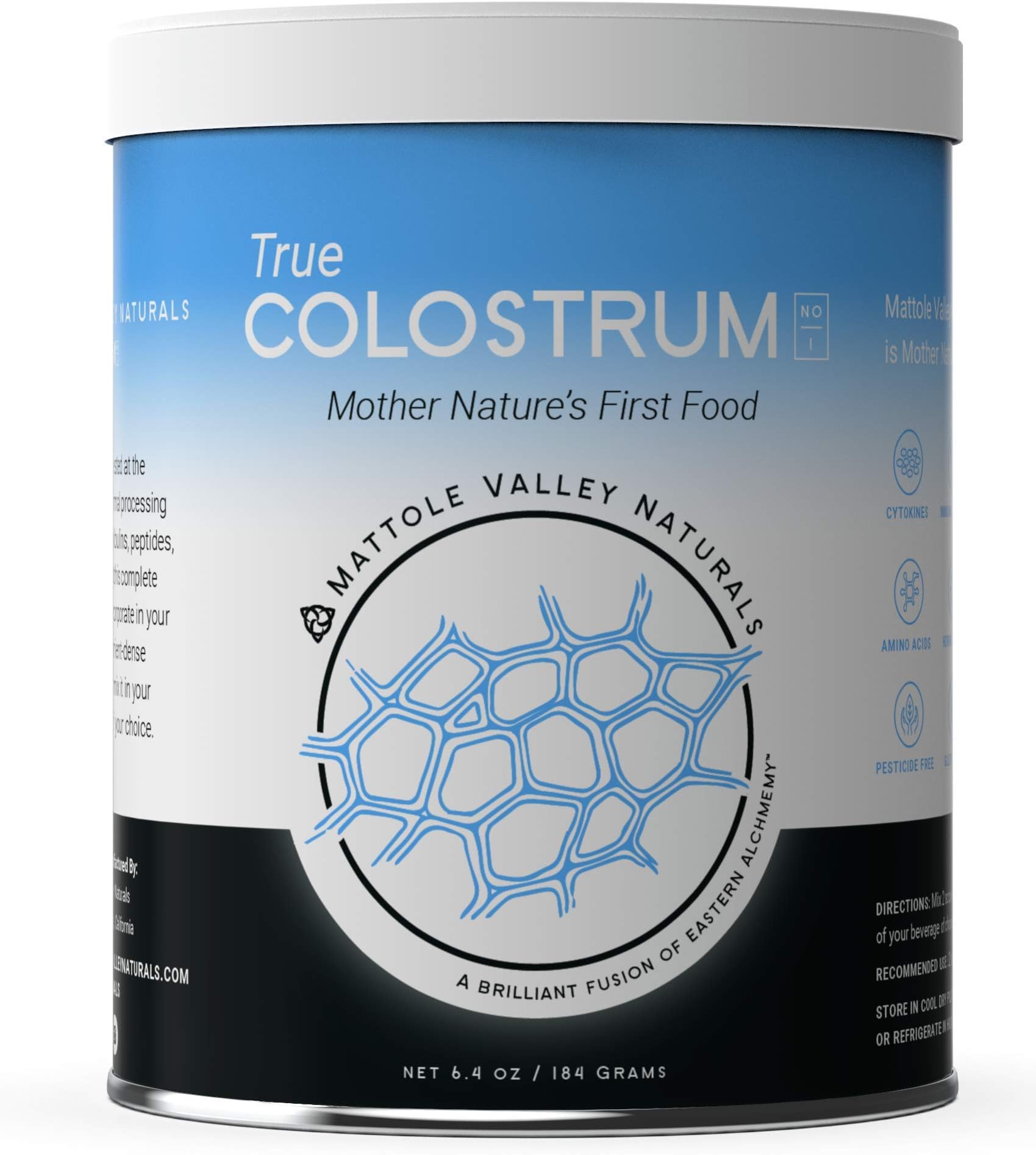 Bovine Colostrum - 6.5 oz - Grass-Fed - Mother Nature’s First Food - Gluten-Free with Probiotics, Immunoglobulins, and Amino Acids - Natural Digestive Enzymes, Vitamin D