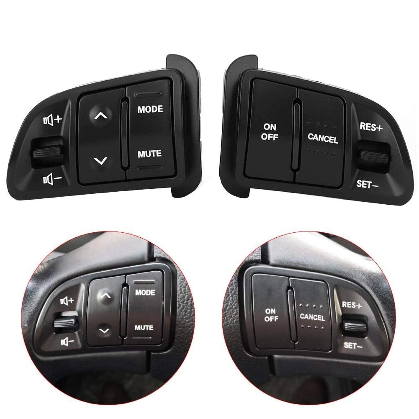 Yosoo Interrupteur de commande Kit de bouton de commande de volant, commutateur de volume multimédia de régulateur de vitesse multifonction pour 2010-2015 Sportage SL