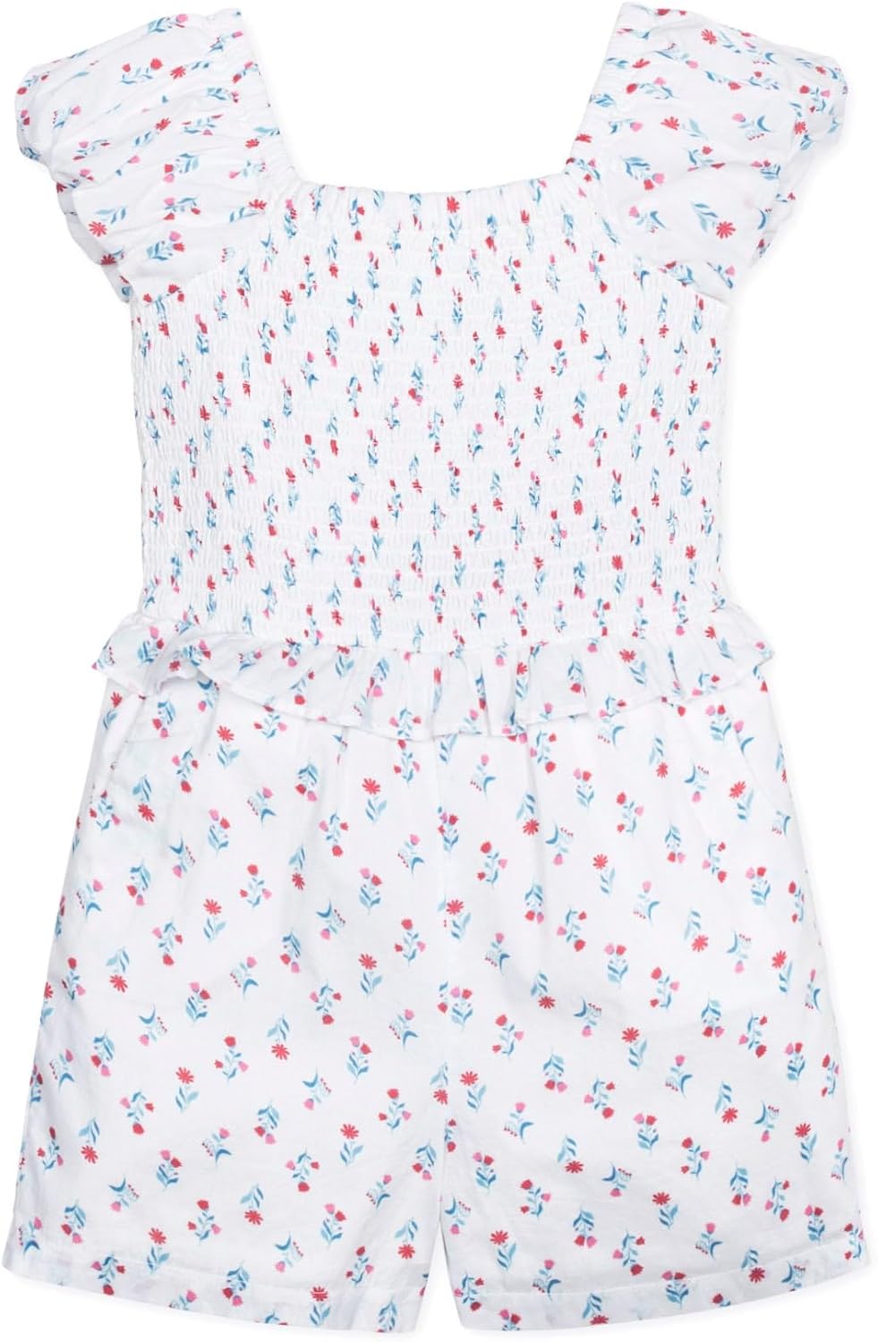 Button Front Romper with Ruffle Collar by Hope & Henry Girl