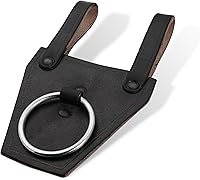 Vista 6 de Armory Replicas - Soporte de hacha de batalla vikingo medieval forjado a mano - Funda de cinturón de arma de cuero bovino funcional para disfraz