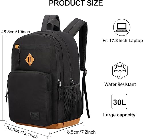 Miniatura 2 de KEOFID Mochila de viaje clásica para hombres y mujeres, mochila antirrobo para laptop, para el trabajo, bolsa grande para la universidad, resistente