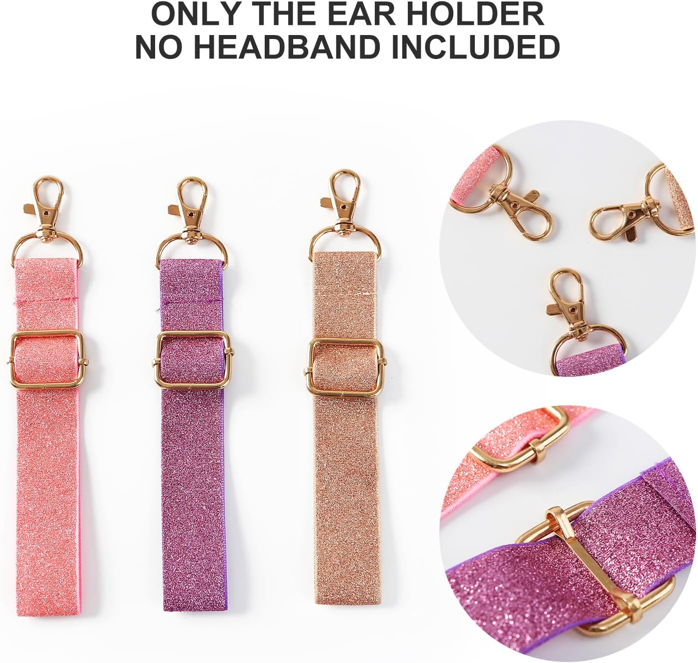 Fancheer 3Pcs Mouse Ears Headband Holder for Backpack Trip Lanyard Strap image 4