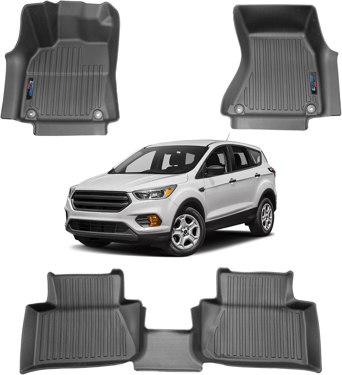 Automotive 3D Floor Mats Set for Ford Escape S SE SEL Titanium 2013 ...