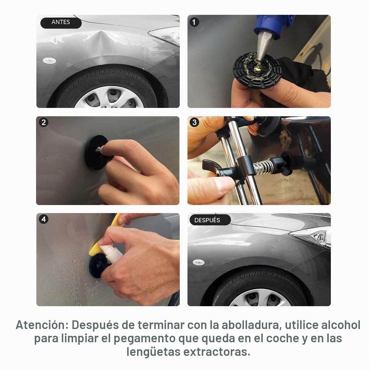 Pegamento para eliminar abolladuras sin pintura, 10 barras de pegamento de fusión en caliente para reparación de carrocerías de coche kit de herramientas (11 x 270 mm)
