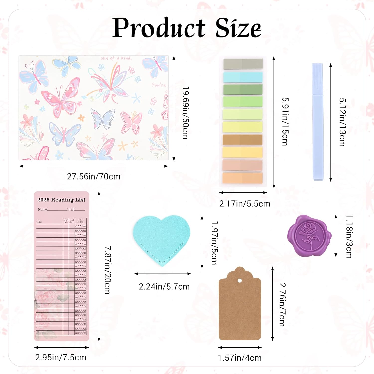 Blind Date with a Book Wrapping Kit (6 Sets, NO BOOKS) - Vintage Printed Kraft Paper, Highlighters, Muted Sticky Tabs, Leather Bookmarks, Wax Seals - DIY Mystery Packaging for Bookish Gifts