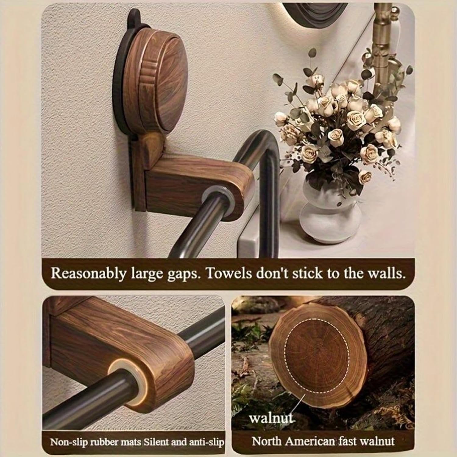 Towel Ring: Aluminum Towel Holder, Vacuum Suction Holder, Modern Decoration Non-Drilling Kitchen Bathroom Accessories for Home Hotel Bathroom Bedroom Office