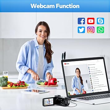 4K Video Camera Camcorder 42MP Vlogging Camera for YouTube with 3 270 Rotation Screen, 18X Digital Zoom Cam Corder, 2 Rechargeable Batteries, 32GB SD Card & Remote Control
