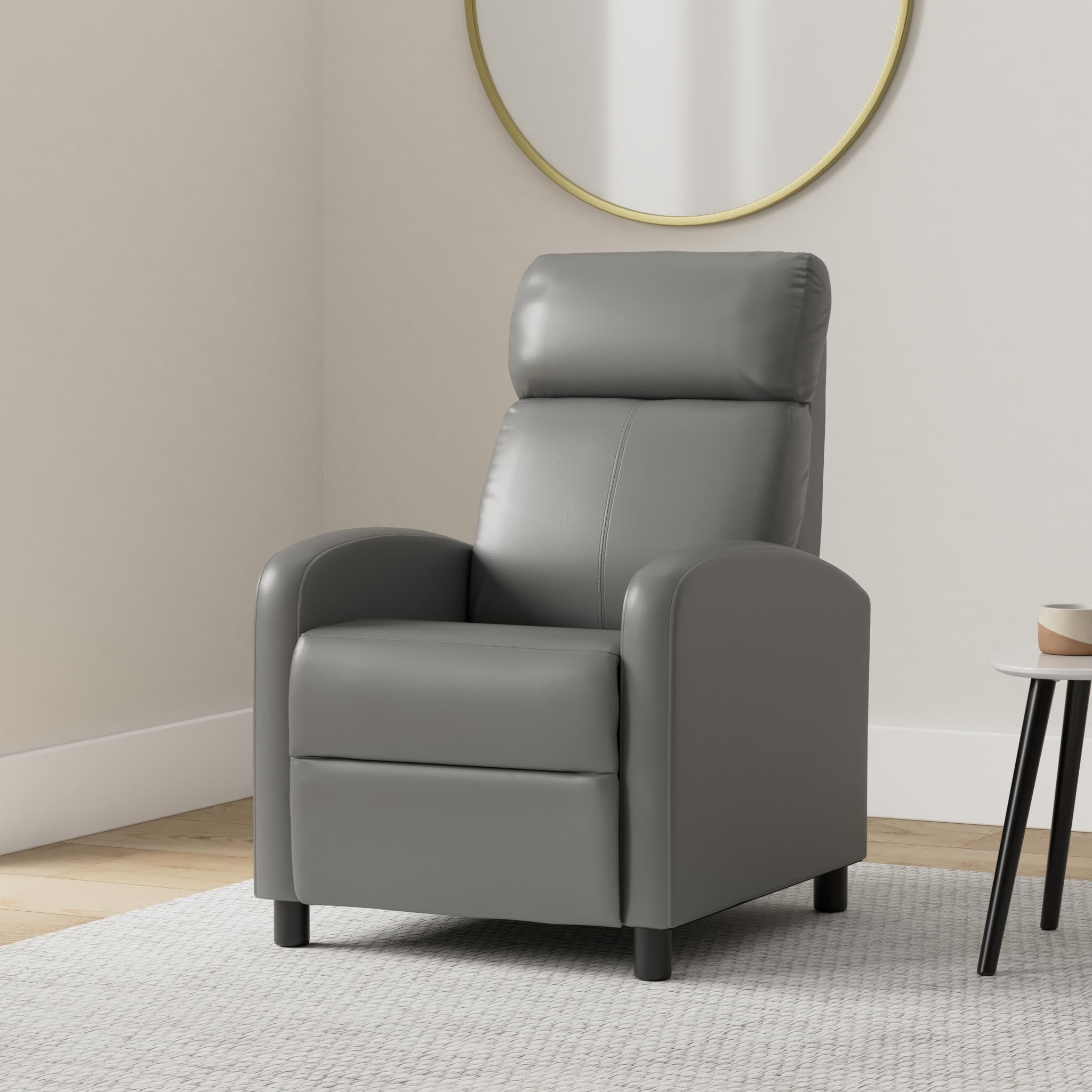 Yaheetech Sillón de Masaje Silla Relax Butaca Sofá Ajustable de Relajación con Función Reclinable para Sala de Estar y Dormitotio Gris
