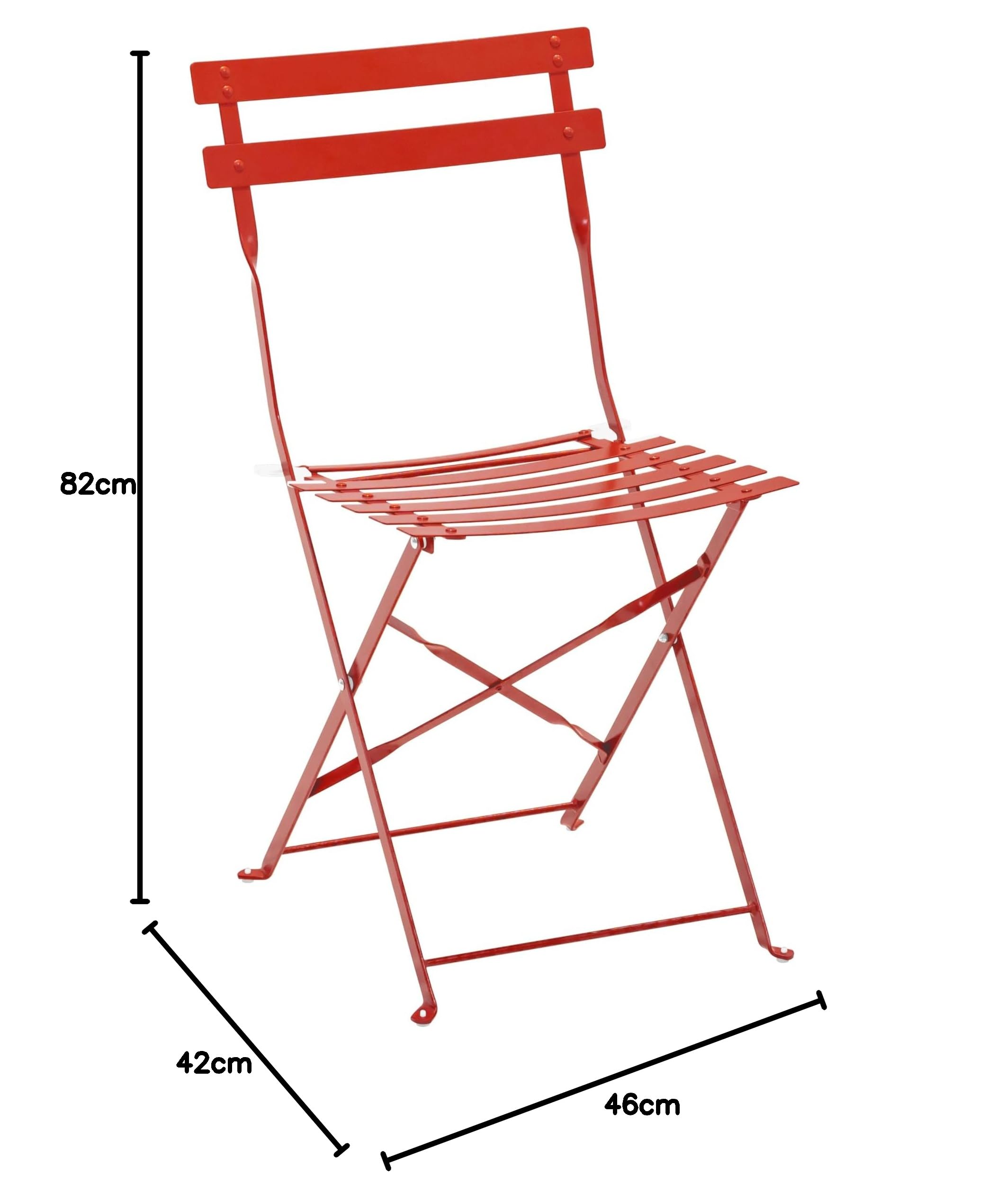 Oviala Klappstühle, Stahl, Rot, 2 Stück