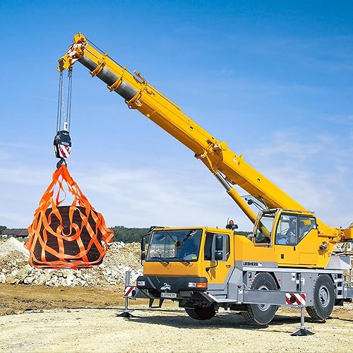 Miniatura 5 de Correas de red de elevación de nailon 3.9 in Red de seguridad de malla cuadrada 3.3 ft x 3.3 ft Correas de red de elevación de seguridad para