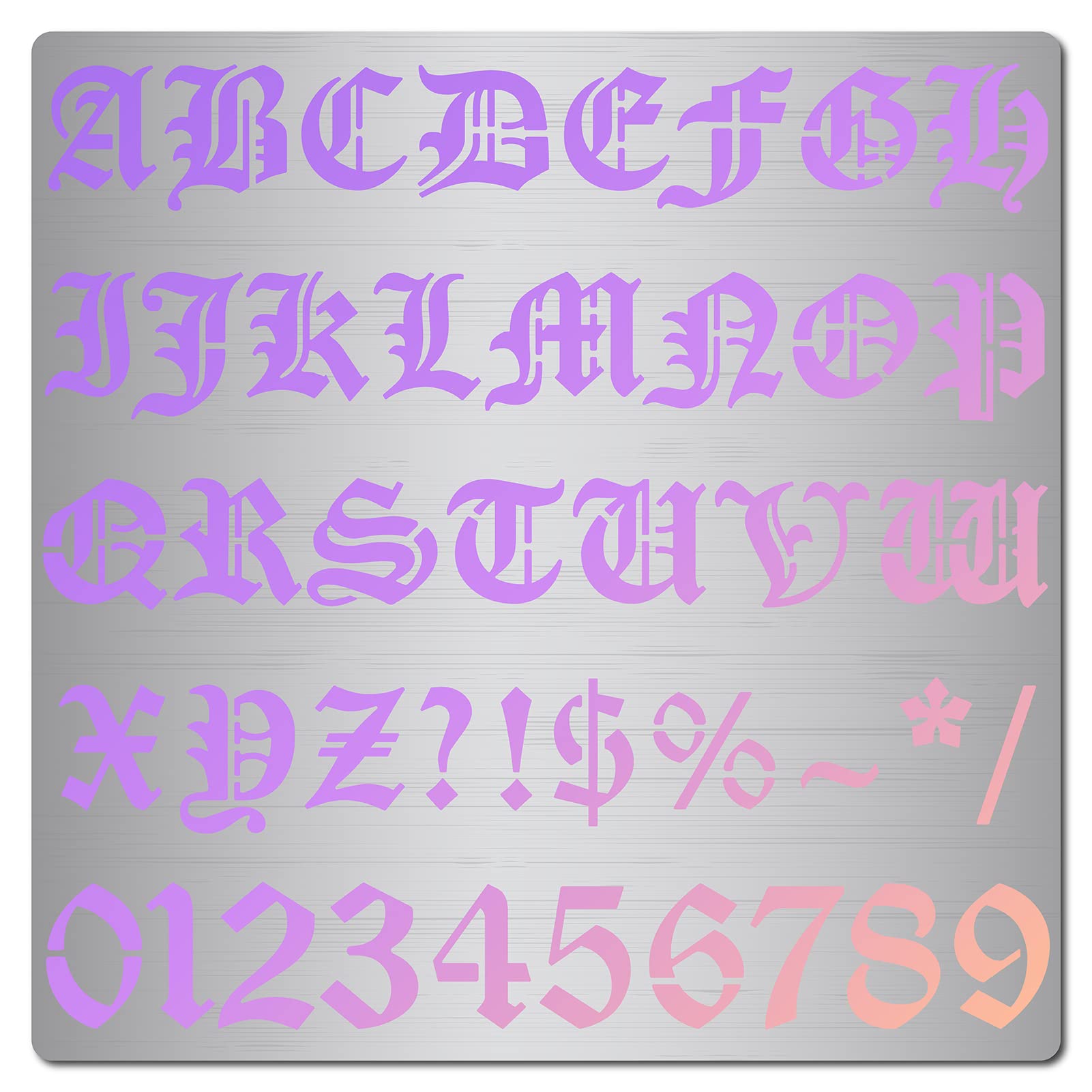 GORGECRAFT Lettersymbool, metalen sjabloon, eerste alfabet
