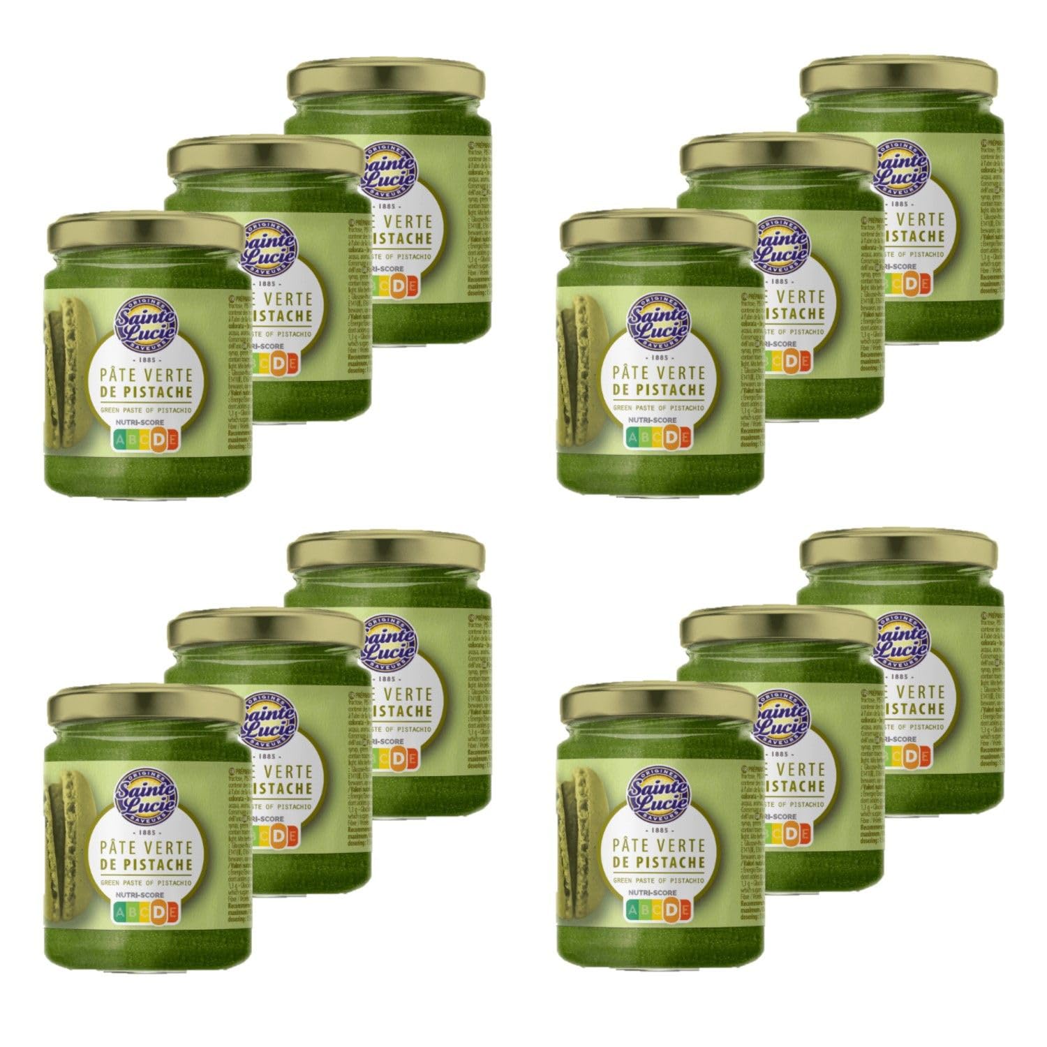 Lot 12x Pâte saveur pistache - Pot 220g