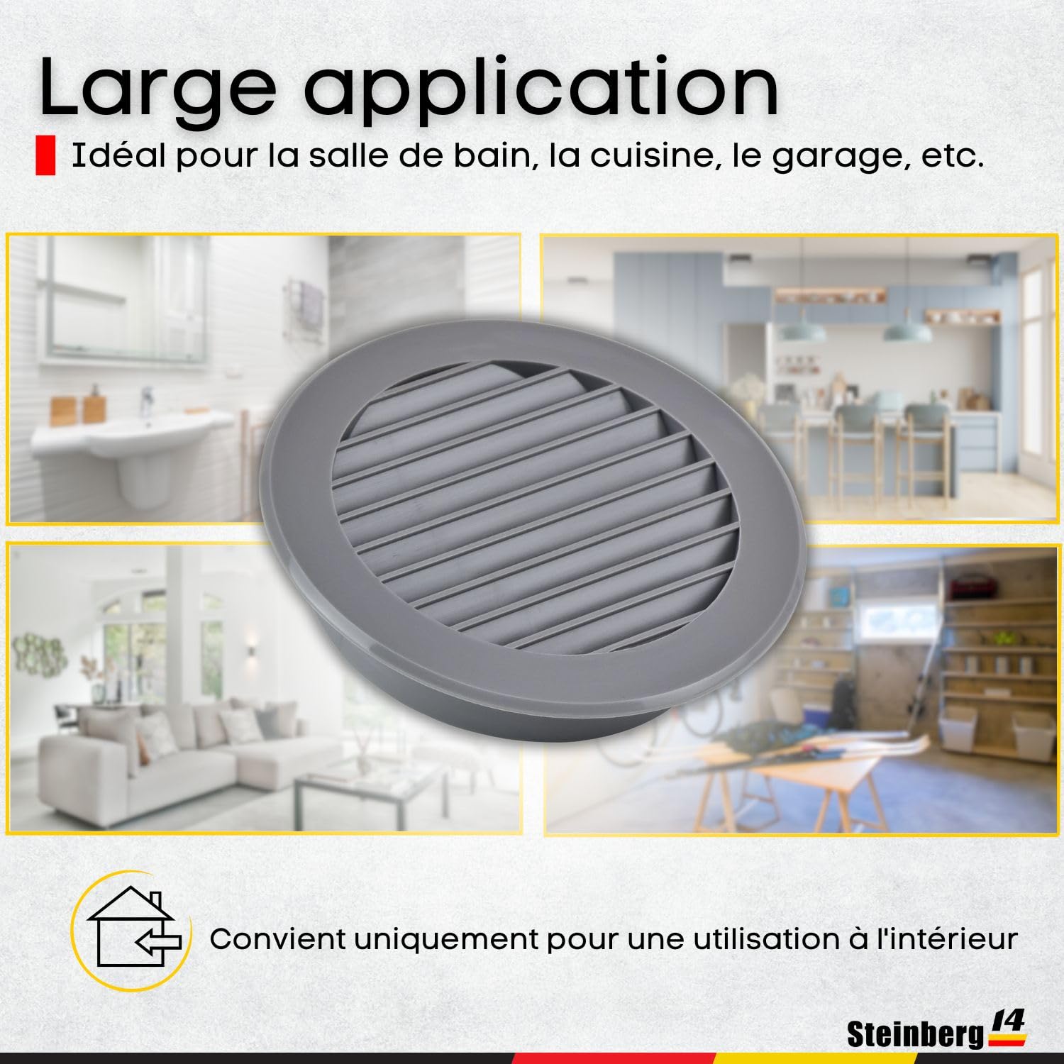 Grille D’aération Ronde Blanche Avec Moustiquaire - Pour Tube O 100 Mm Girpi