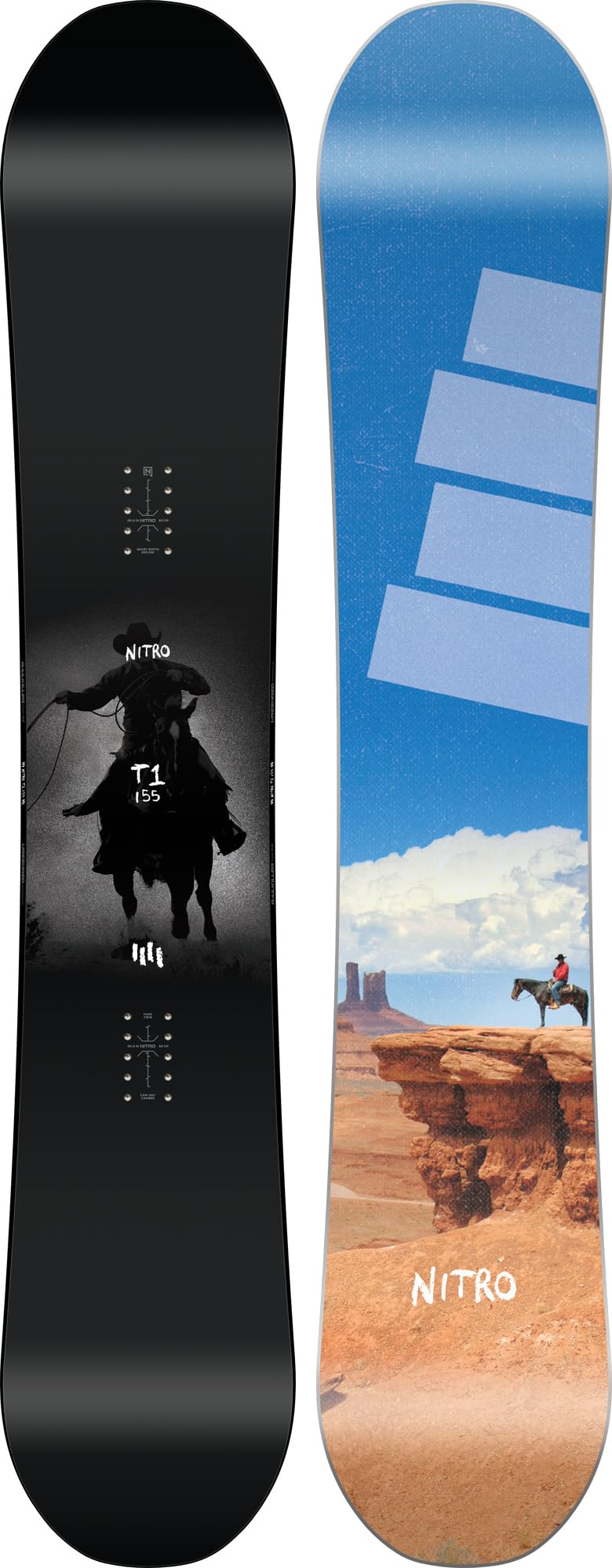 Nitro Snowboards T1 BRD & T1 Wide BRD ´25, Freestyleboard, Twin, Cam-Out Camber, Park