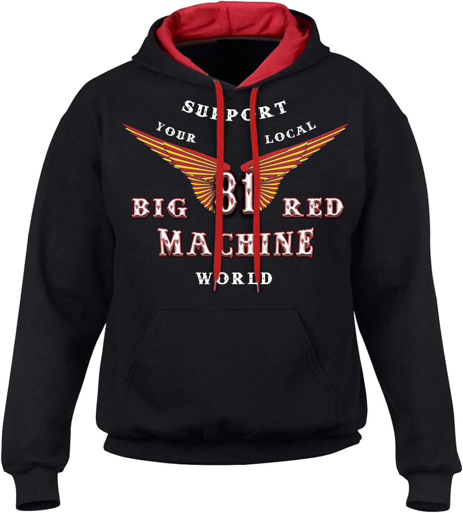 Hells Angels WorldWide Support Store/Big Red Machine World - Hells Angels Anniversary Support81 Hoodie Big Red Machine - Black
