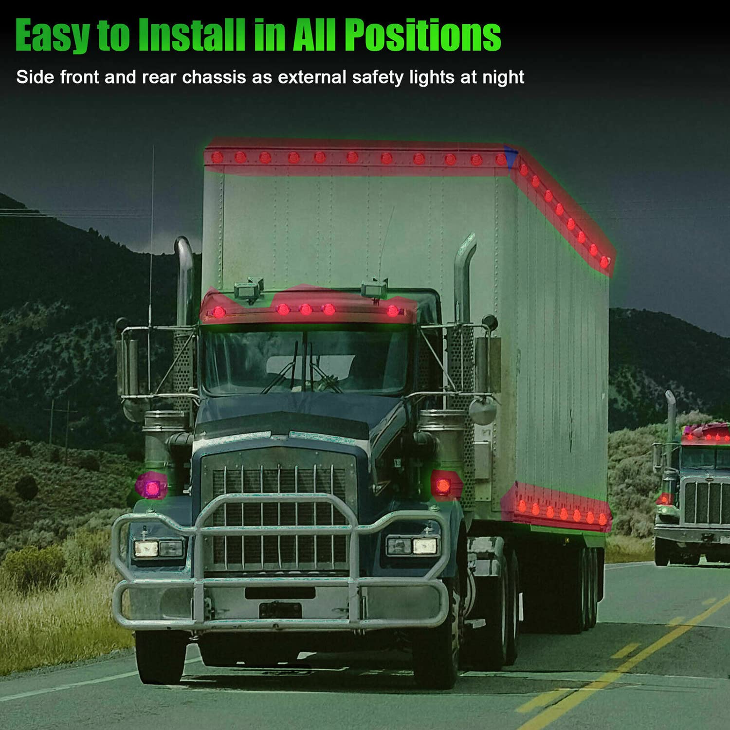 4 Luci Laterali A LED 8 Led Per Camion - Anteriore/posteriore - Luce Ingombro Rosso 12V