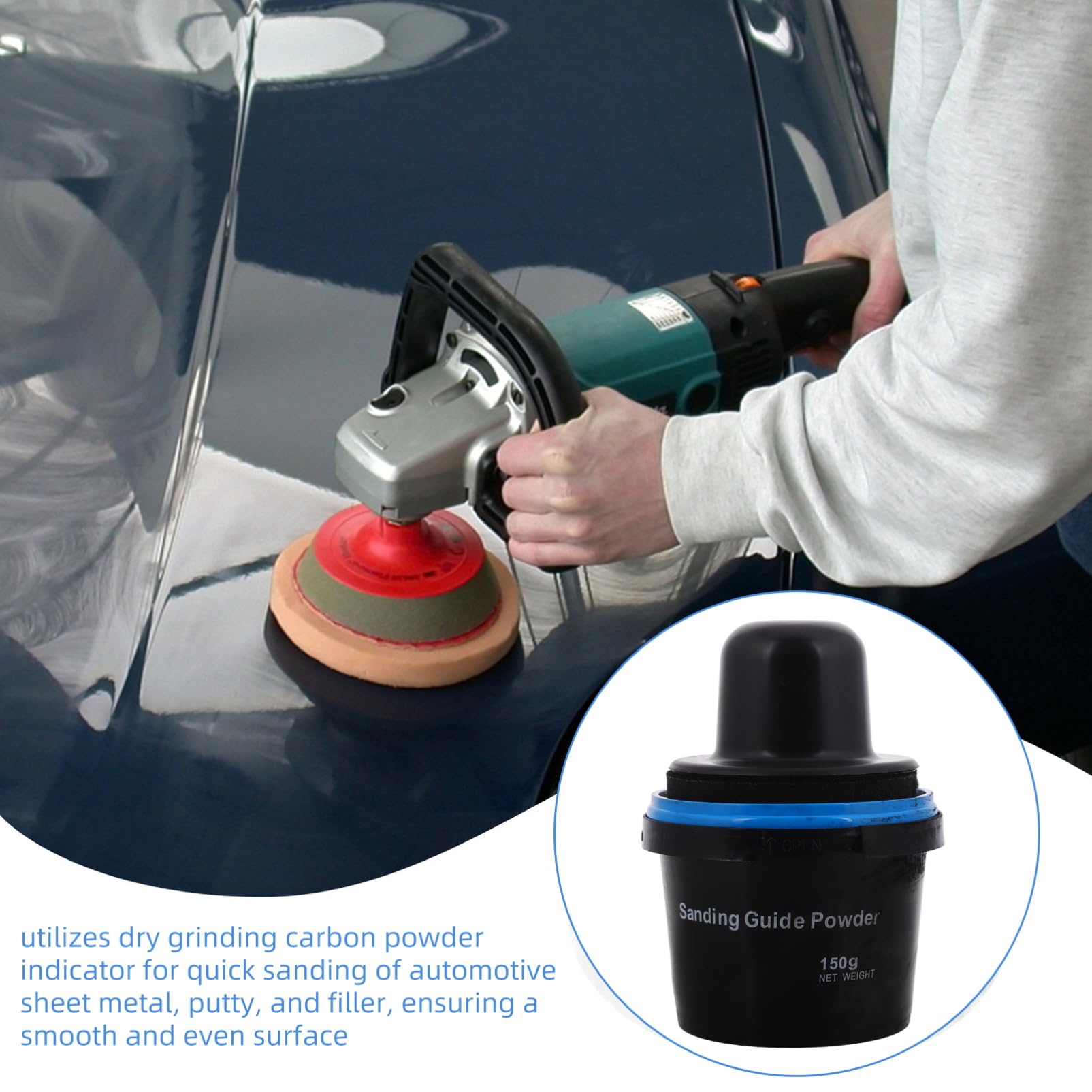 Ciieeo 150g Guida Cappotto Auto Kit Riparazione Polvere Levigatura Stucco Riempitivo Auto Graffi Veicolo
