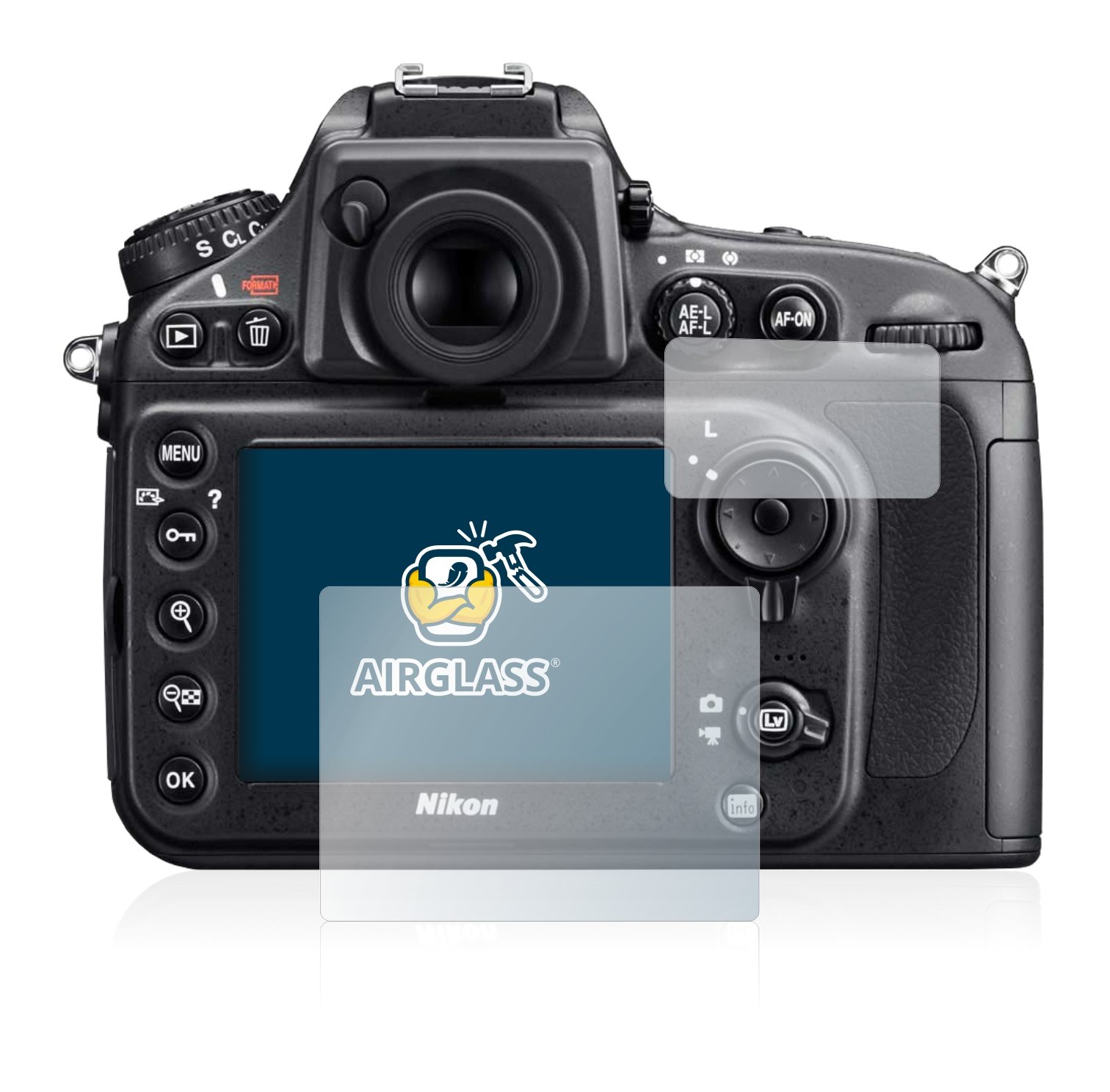 BROTECT AirGlass Schutzglas Für Nikon D800E – 9H Härte, Transparent, Anti-Fingerprint