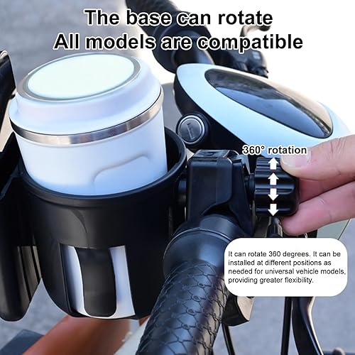 Miniatura 4 de Portavasos para cochecito con soporte para teléfono, portavasos 2 en 1 para cochecito, bicicleta, silla de ruedas, andador, scooter