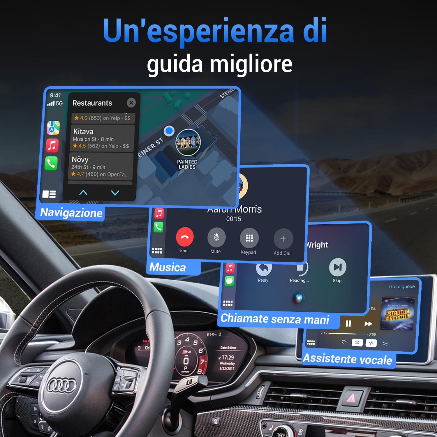 Ottocast Wireless-CarPlay-Adapter-Adattatore U2AIR Pro Wired to Wireless CarPlay Dongle Senza Filo Plug Play per iPhone e Auto con Funzione CarPlay Cablata in Fabbrica(Anno Di Produzione: 2016-2024)