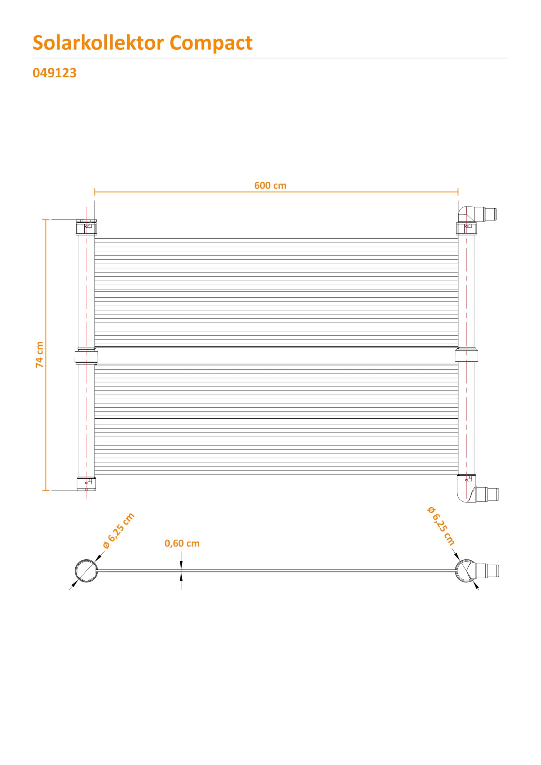 Steinbach 49123 - Calentador Solar para Piscinas (LDPE, 0,7 x 6 m, para Piscinas de 20 m³ de Capacidad)