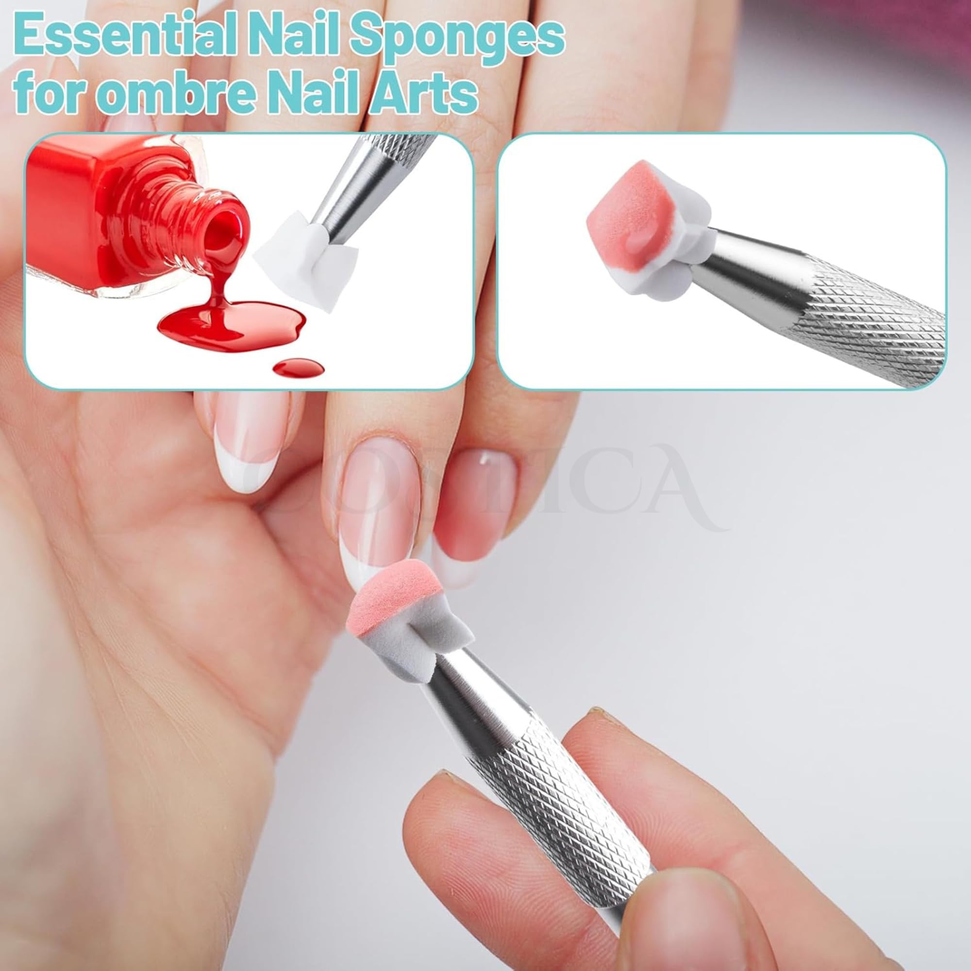 Soft Nail Sponges for Ombre - 100 Pack -4