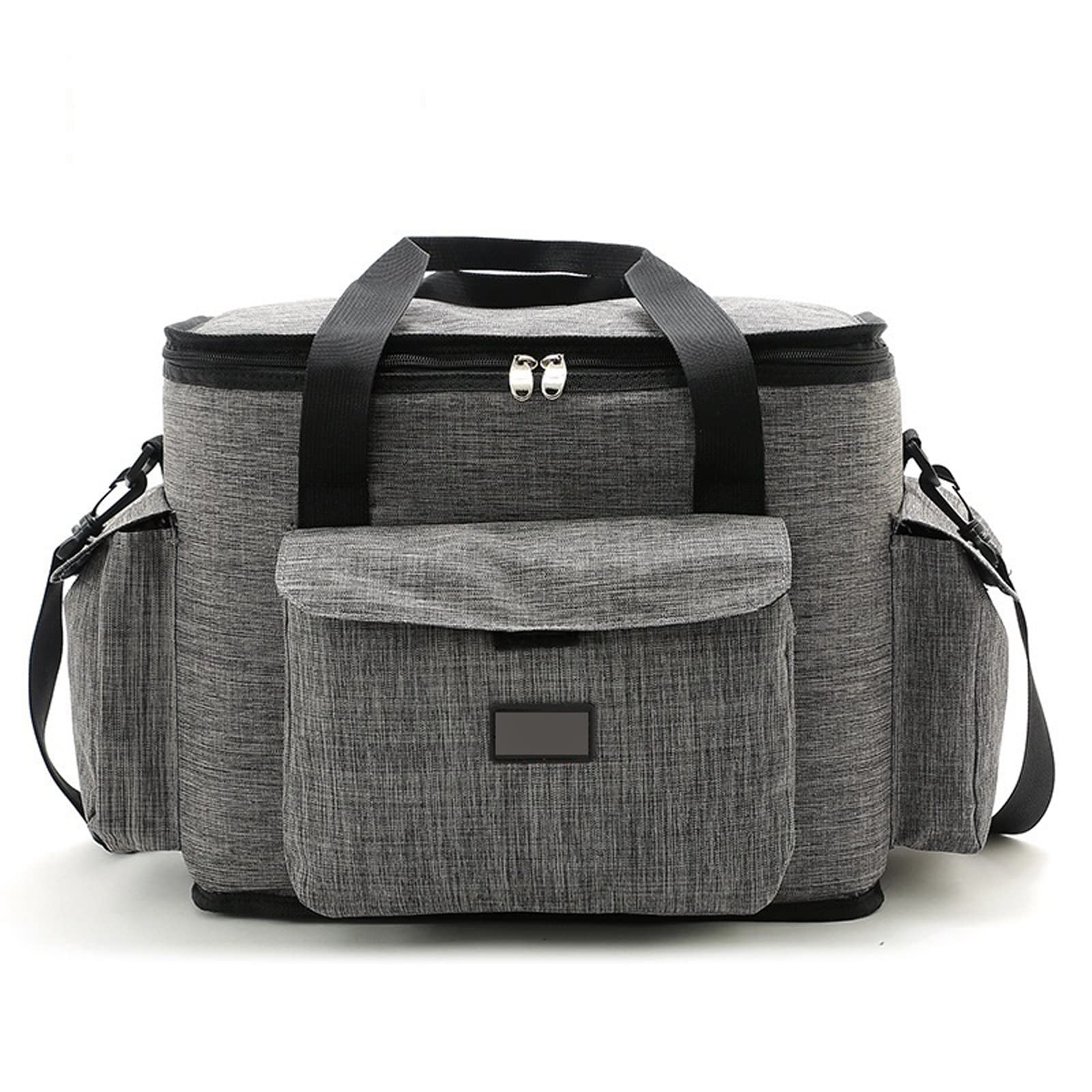 Zaino da Picnic Borsa da Pranzo isolata da 23 Litri con Borse Termiche con Cerniera Borsa da Campeggio per Picnic all'aperto Borsa per Alimenti Portatile per Viaggi (Colore : Schwarz) (Grigio)