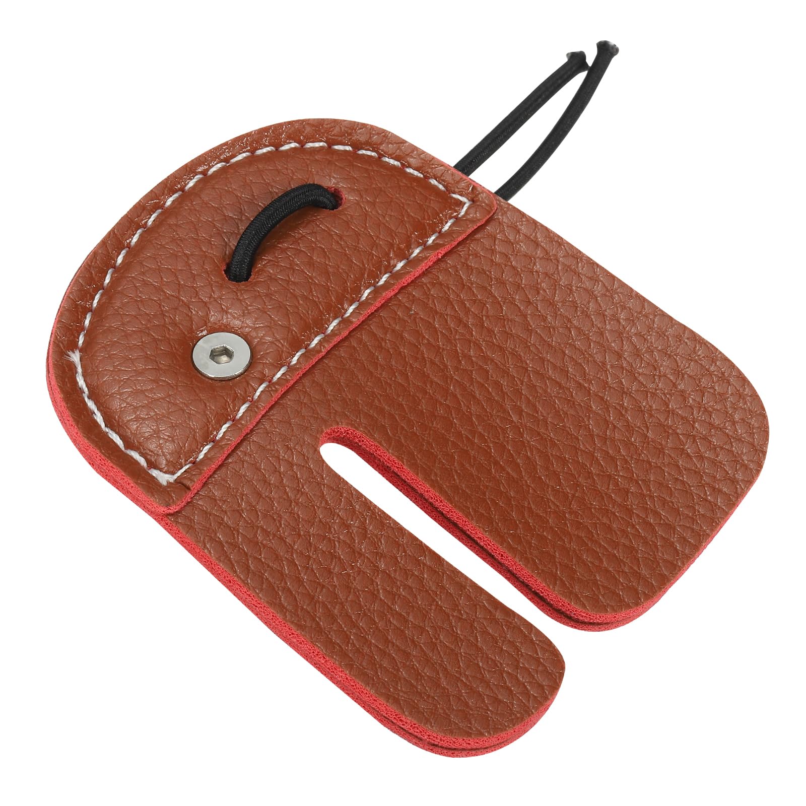PATIKIL Archery Finger Tabs, Leather Archery Finger Guard Protective Gear, Brown