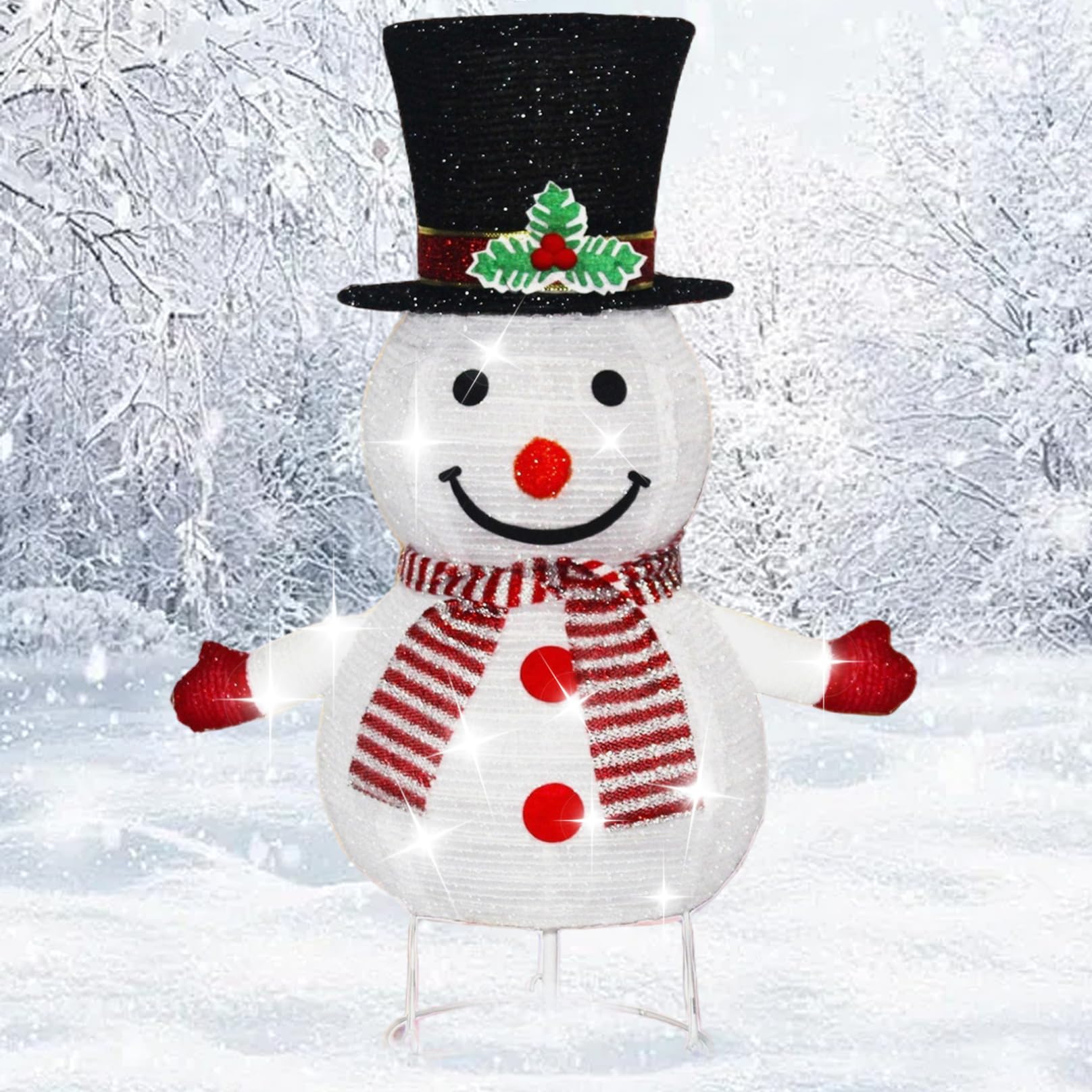 Bonhomme de neige lumineux extérieur résistant intempéries pour Noël