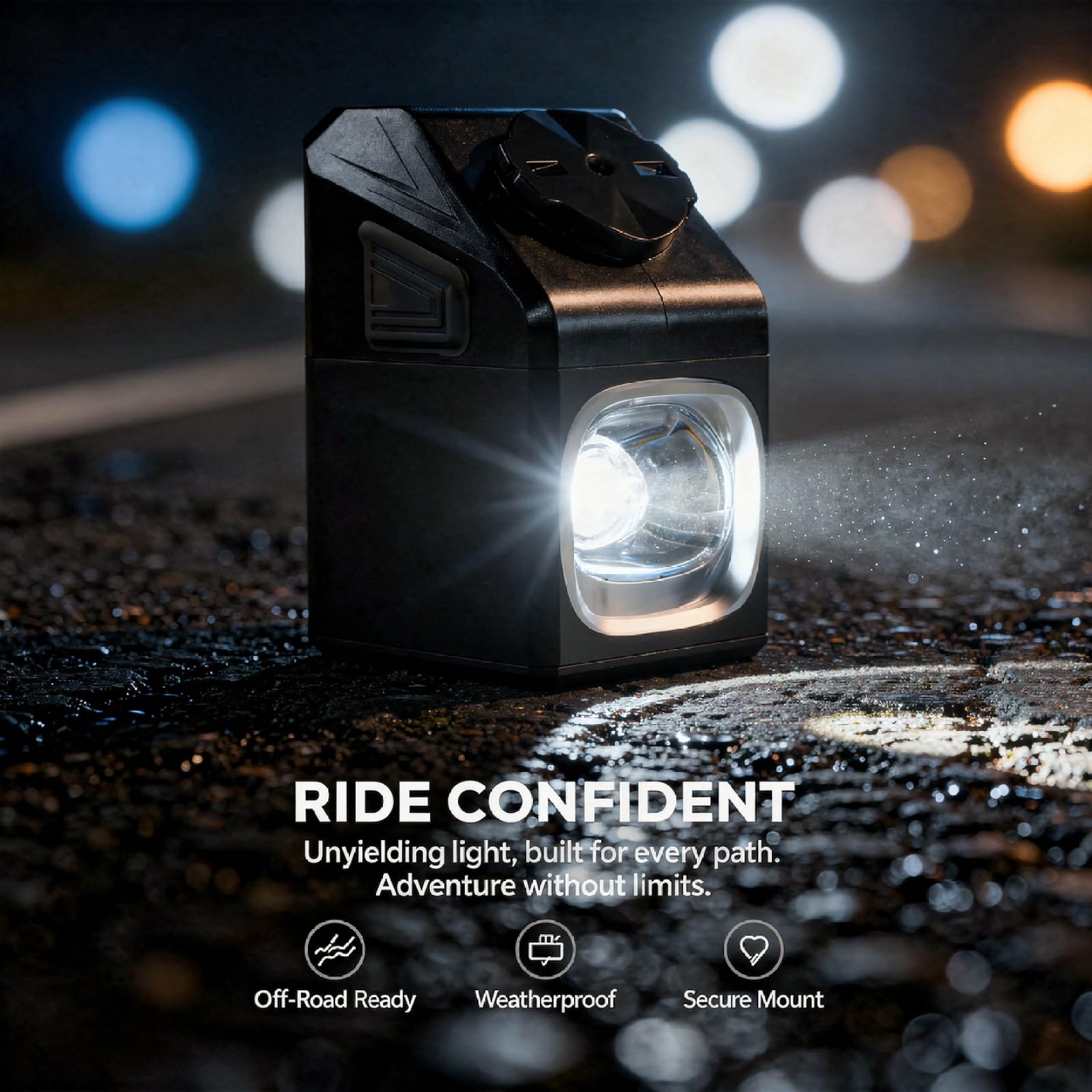 Luci per guida notturna, luce da 1600 lm con doppia sorgente luminosa, batteria 4000 mAh, fascio di linea di taglio antiriflesso, impermeabile IPX6, lega di alluminio facile da montare