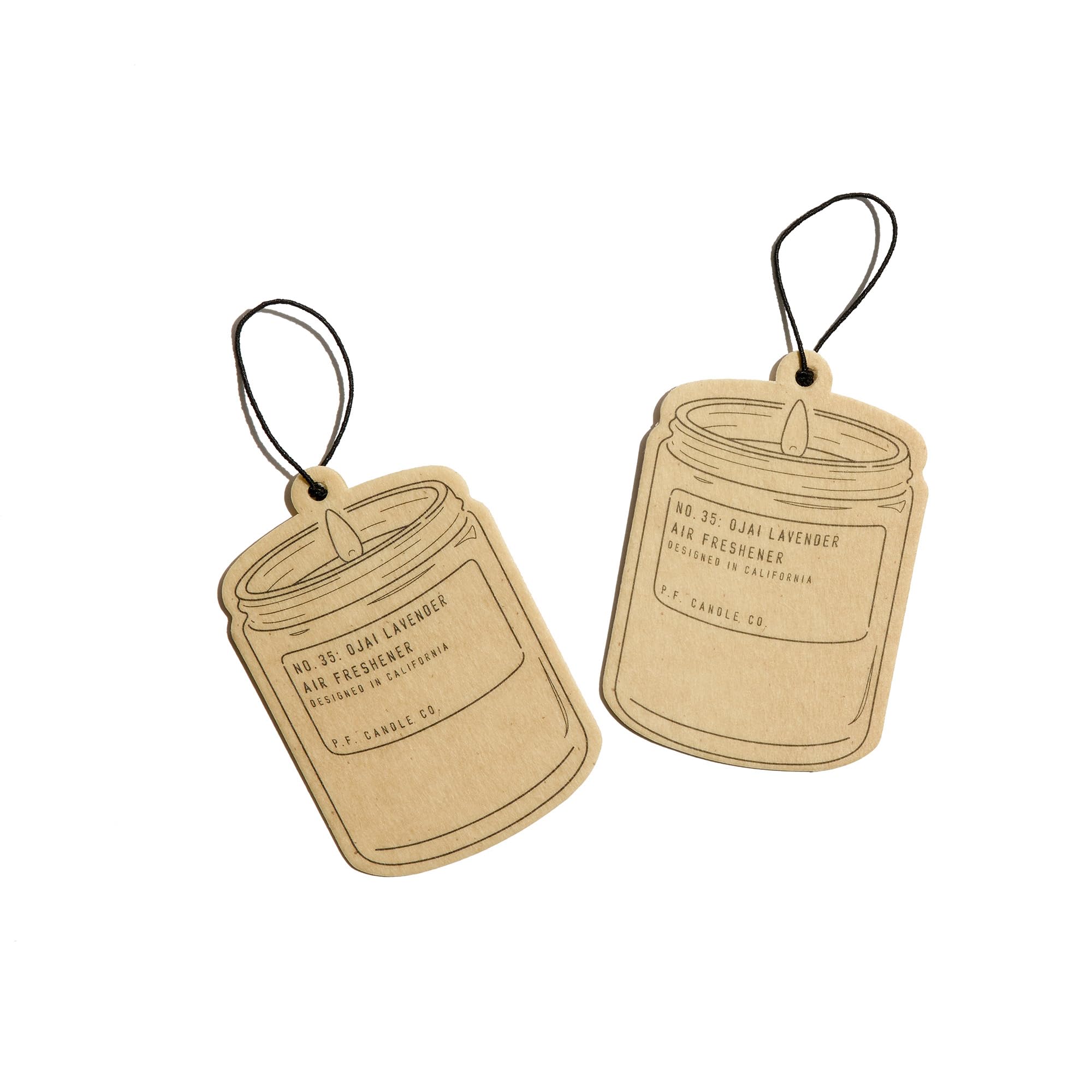 P.F. Candle Co. Ojai Lavender Scented Air Freshener (Pack of 2) Designed For Small Spaces and Closets, Made in the U.S.A.