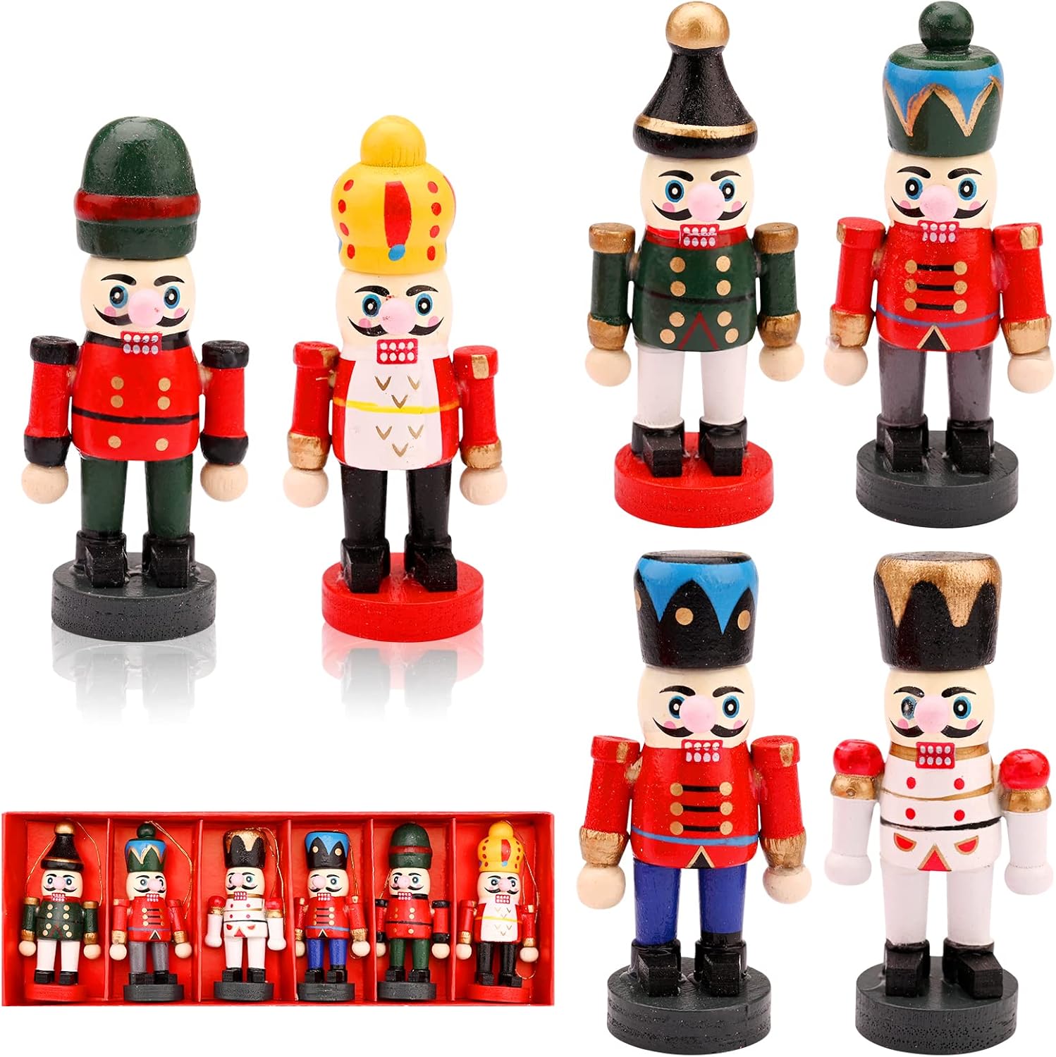 Decoration de Noel CasseNoisettes, 6 Pcs Mini Casse Noisette Noel pour