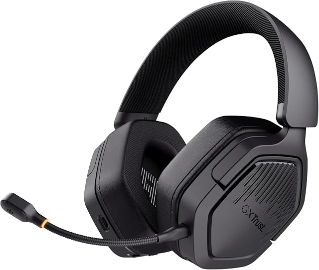 GXTrust 1493 Ravox Cuffie Gaming Wireless Bluetooth + 2.4 GHz per PS5 PS4 Switch PC Mobile, Driver da 50 mm, Batteria da 70 Ore, Bassa Latenza, Cuffie Bluetooth Over Ear con Microfono, Nero
