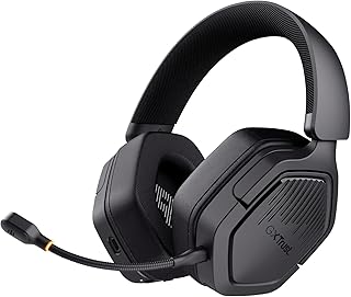 Trust GXT 1493 Ravox Gaming Headset Wireless Bluetooth + 2.4 GHz für PS5 PS4 Switch PC Xbox Mobile, 50mm Treiber, 70H Akkulaufzeit, Over-Ear Kopfhörer Kabellos Bluetooth mit Mikrofon, Schwarz