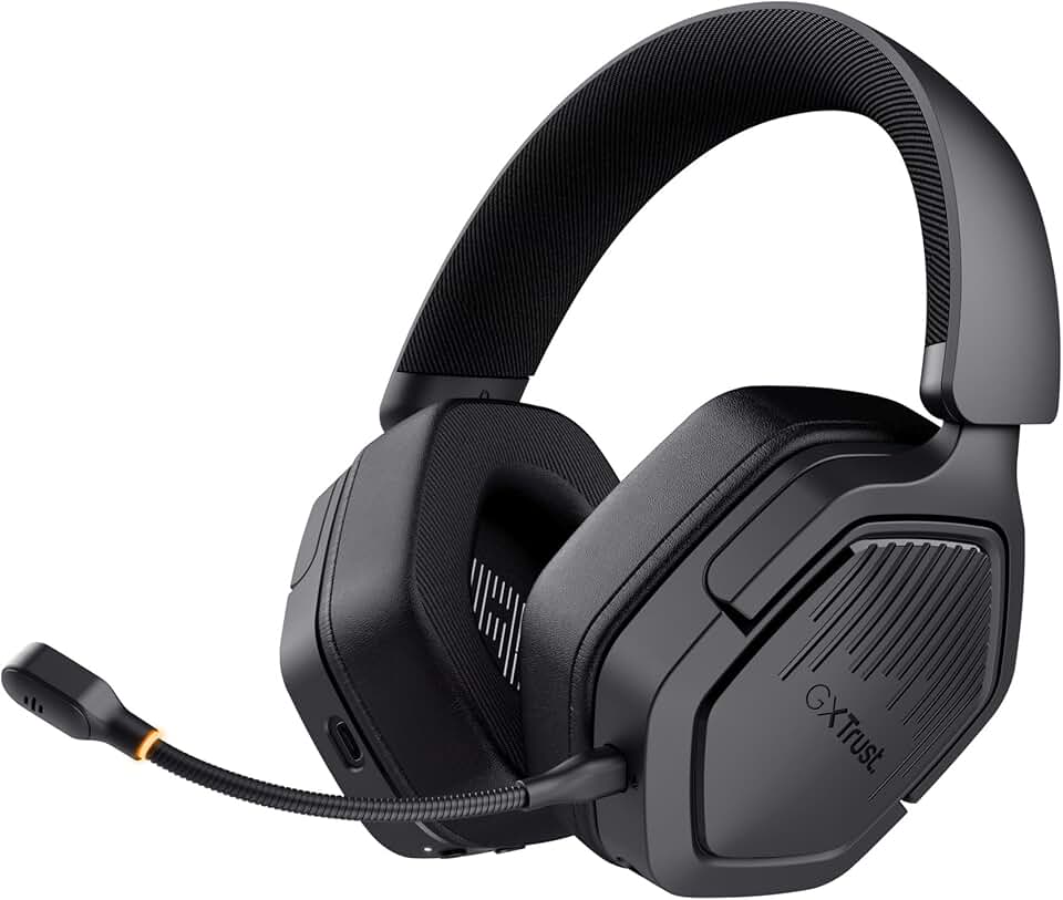 GXTrust 1493 Ravox Cascos Gaming Inalámbricos Bluetooth + 2.4GHz PS5 PS4 PC Switch Xbox Mobile, Altavoces 50mm, Batería de 70 Horas, Baja Latencia, Auriculares Inalámbricos Over-Ear, Negro