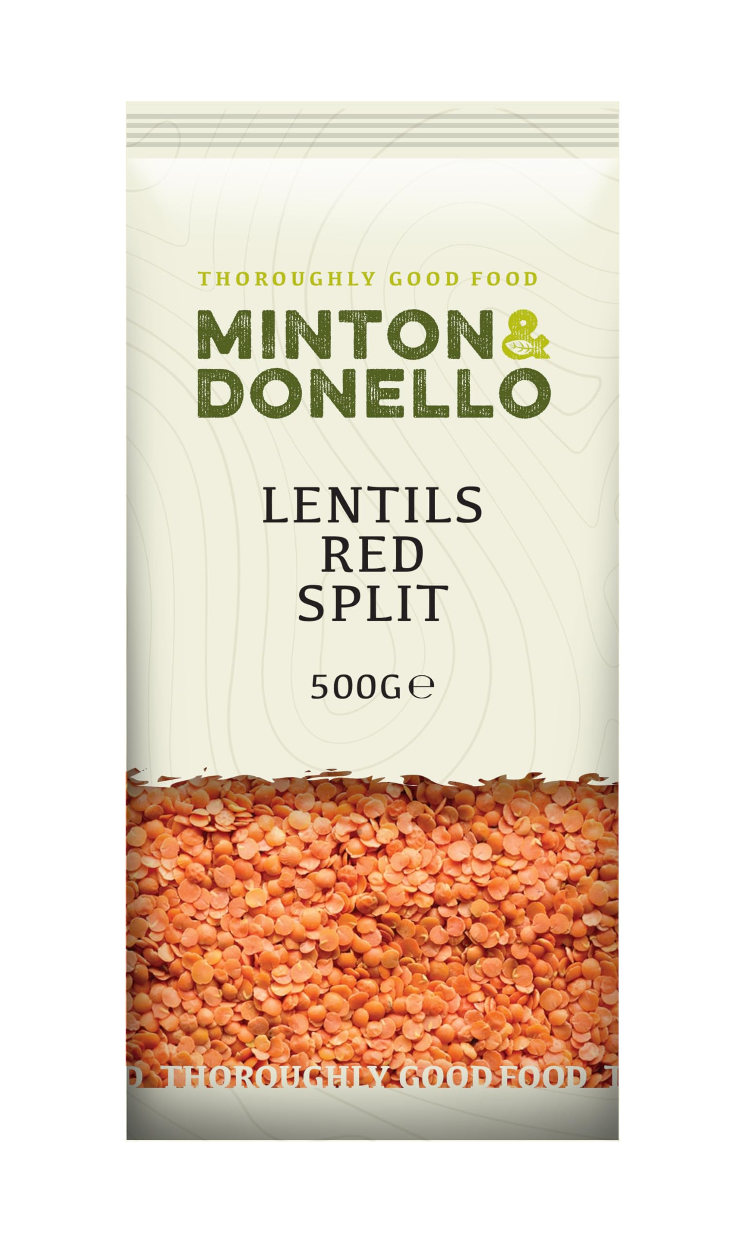 Minton & Donello - Lentils Red Split, 500g - Suitable for Vegetarians - Plant Based Protein - Good source of other essential nutrients