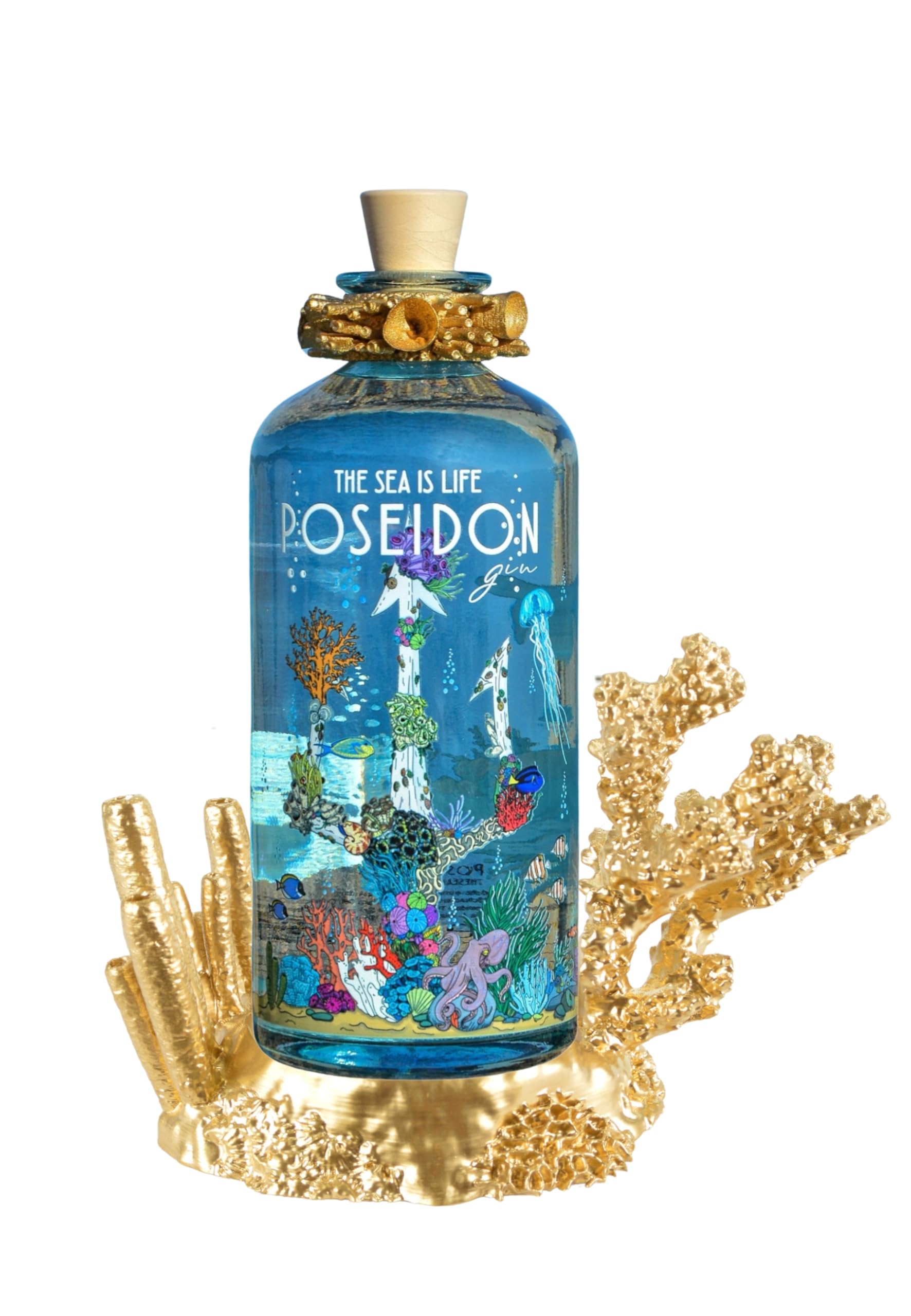 Gin POSEIDON 70 Cl Con Base Lampada Dimmerabile TOP!
