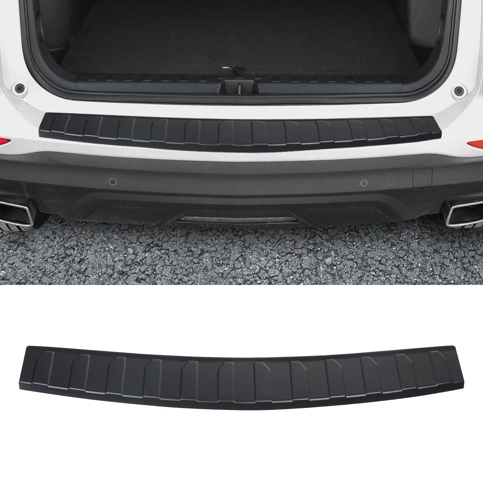 YOJOJOCO Exterior Rear Bumper Protector Compatible with Chevy Equinox 2024 2023 2022 2021 2020 2019 2018 Accessories ABS Material Rear Bumper Guard Trunk Sill Protector (Black)