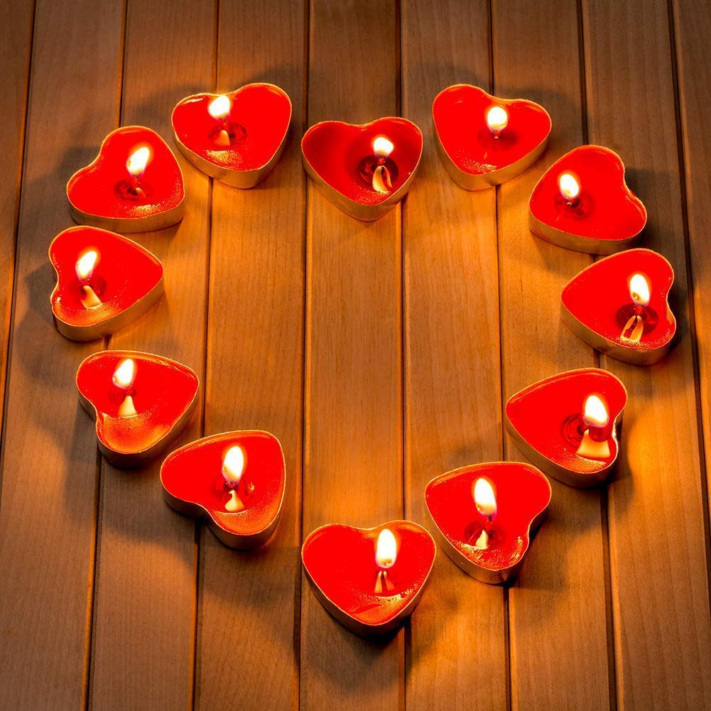 floating heart cherry jsk　メタモ Buy GBIN Romantic Red Heart Shape Floating Candle Decorative, 25