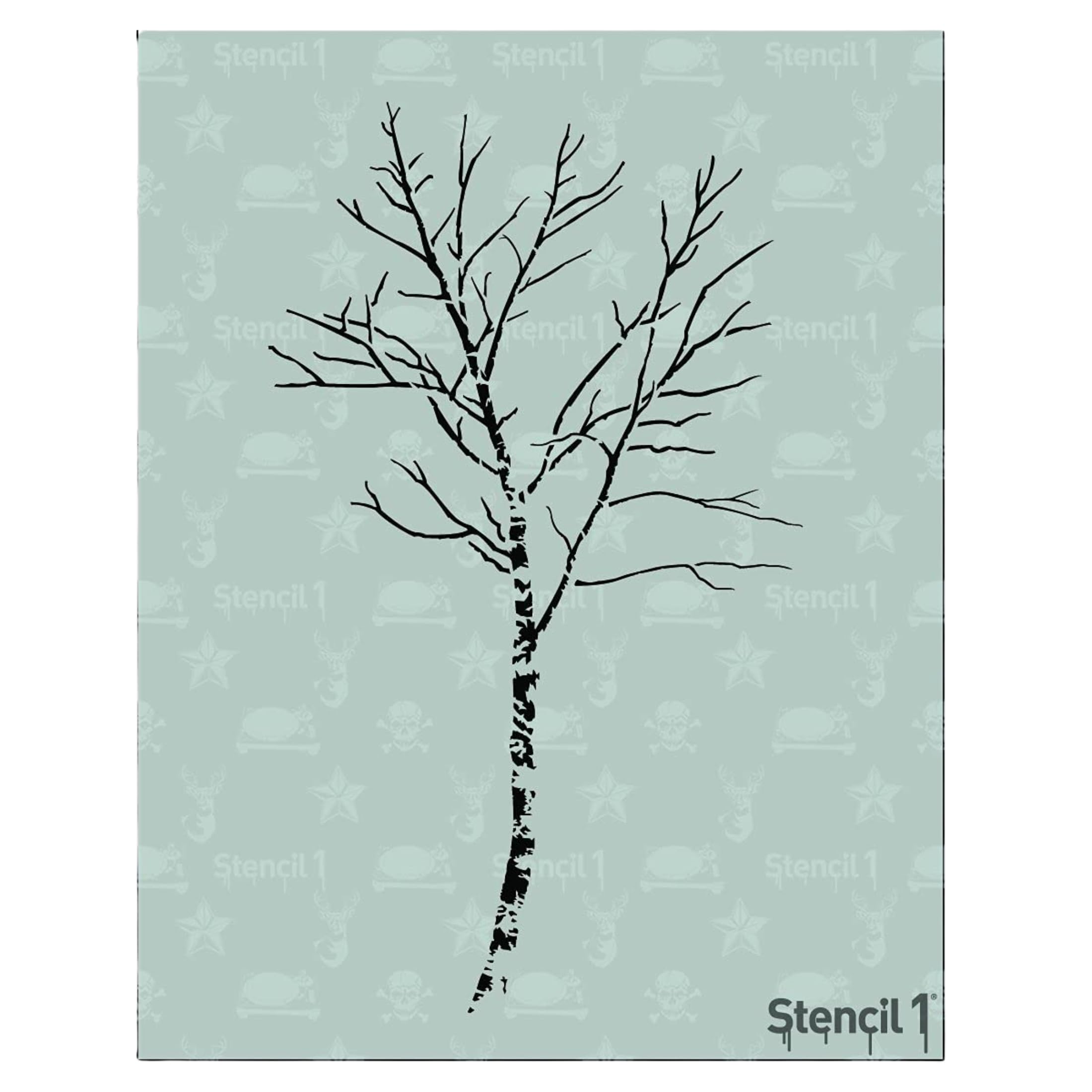 Birch Tree Stencil Durable Quality Reusable Stencils for Painting - Decor on Walls Fabric & Furniture Recyclable Art Craft - 8.5" x 11"