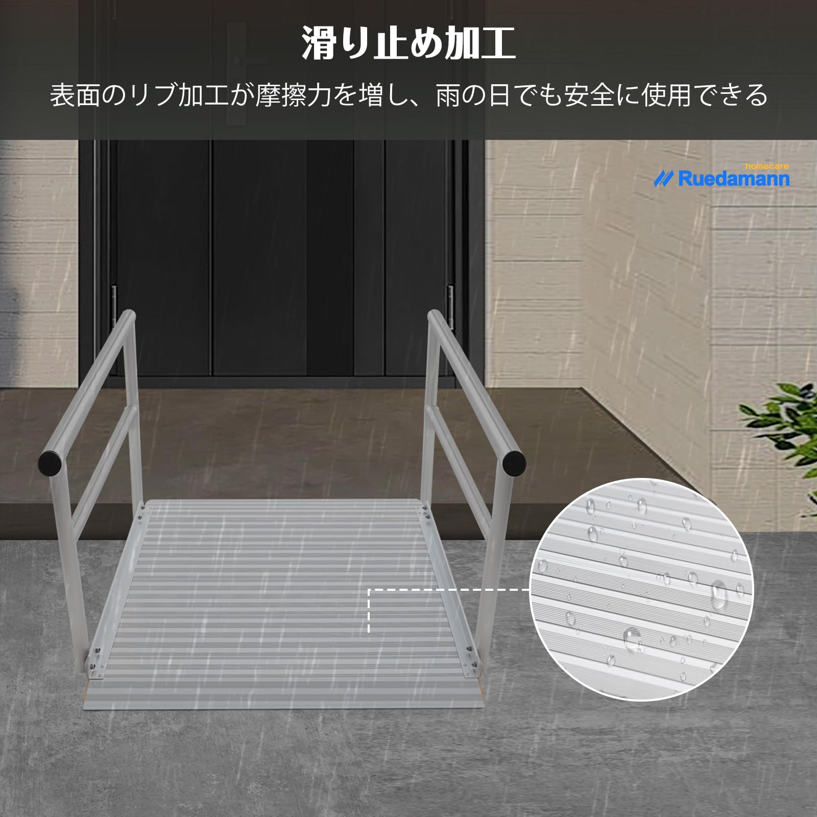 Amazon.co.jp: Ruedamann 車椅子 スロープ 長さ91cm 幅広91cm 耐荷重