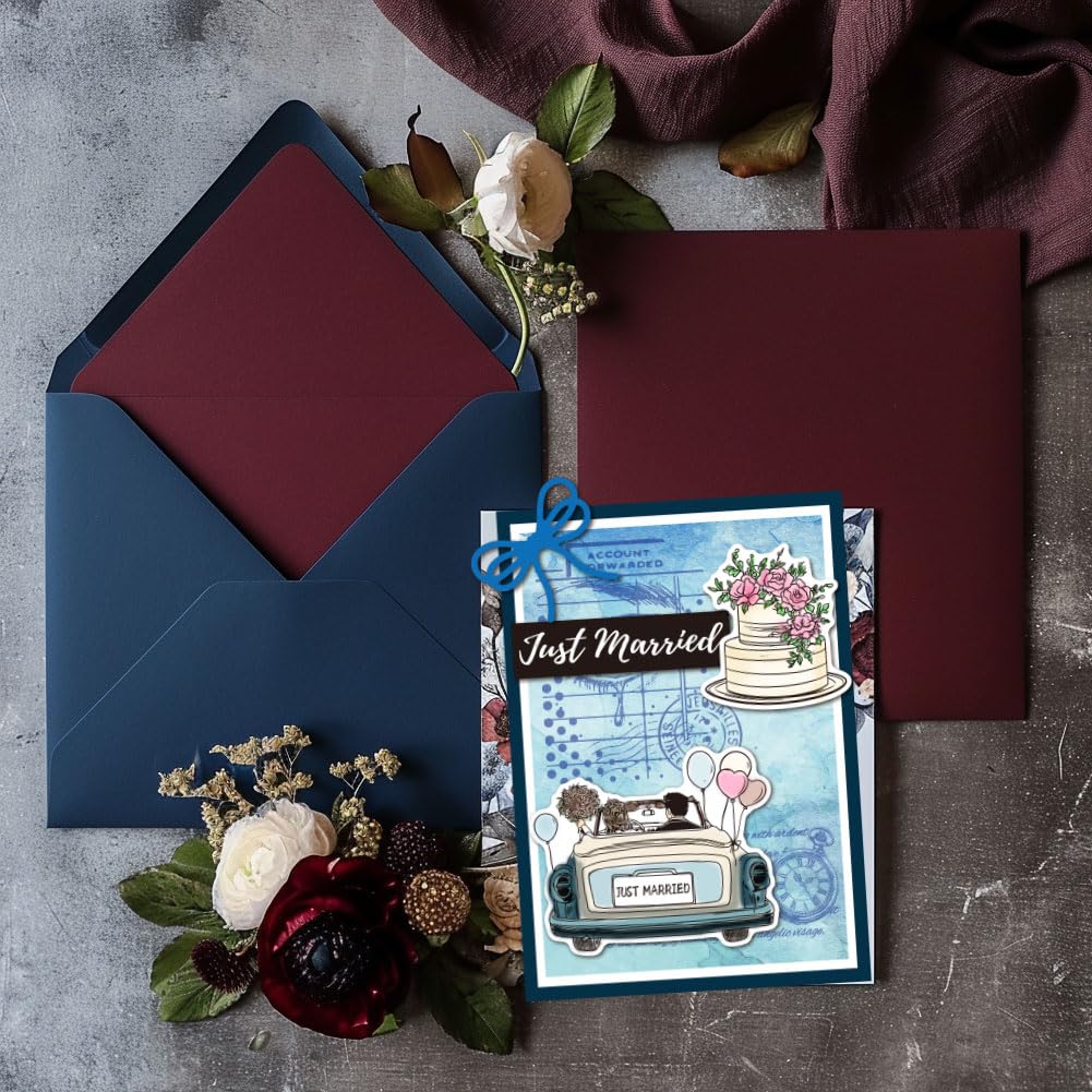 GLOBLELAND Tampons Transparents Et Matrices Découpe Mariage - Set Scrapbooking DIY Cartes Et Albums