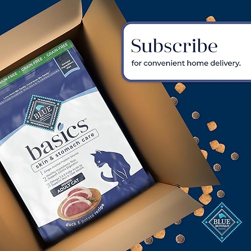 Miniatura 11 de Blue Buffalo Basics - Alimento seco para gatos sin granos, cuidado de la piel y el estómago, dieta de ingredientes limitados para gatos de interior,