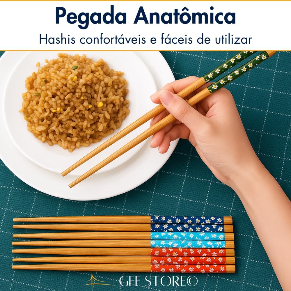 Kit 4 Pares de Hashi Feitos De Bambu Ornamentados Chopstick Design Premium Reutilizável Sustentável Prático Ideal Para Comida Japonesa e Chinesa Pauzinho de Comida Hashis Longos Kit 4 Pares de Hashi Feitos De Bambu Ornamentados Chopstick Design Premium Reutilizável Sustentável Prático Ideal Para Comida Japonesa e Chinesa Pauzinho de Comida Hashis Longos