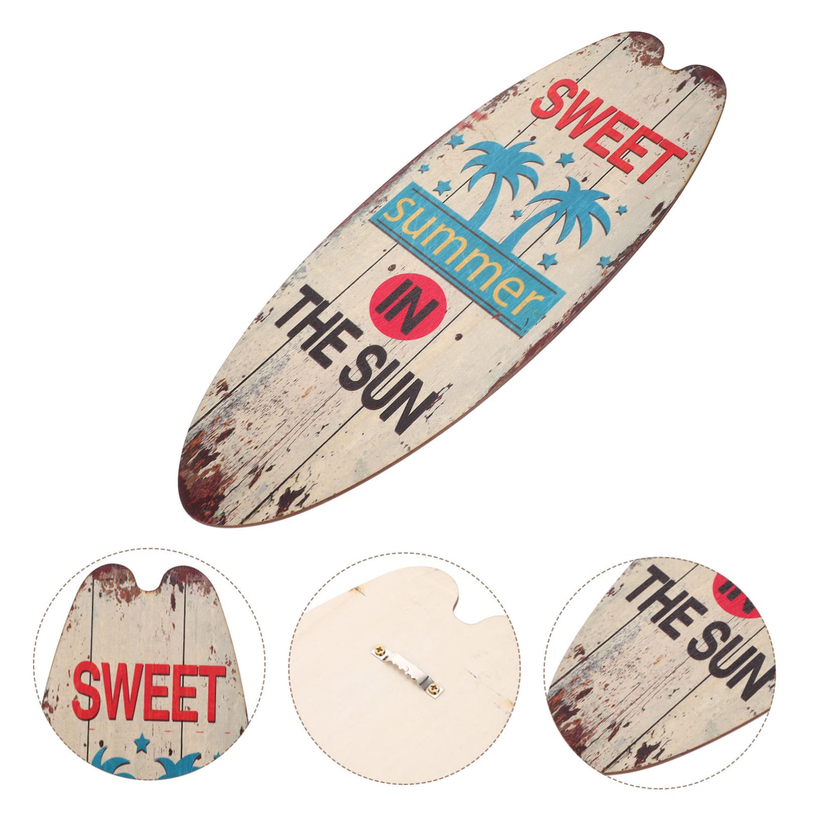 Zerodeko 4stücke Surfboard Wanddeko Vintage Surfboard Holzschild Für Strand Und - Dekoratives Hängeschild Für Partys Und Wohnräume Stil Robust Und