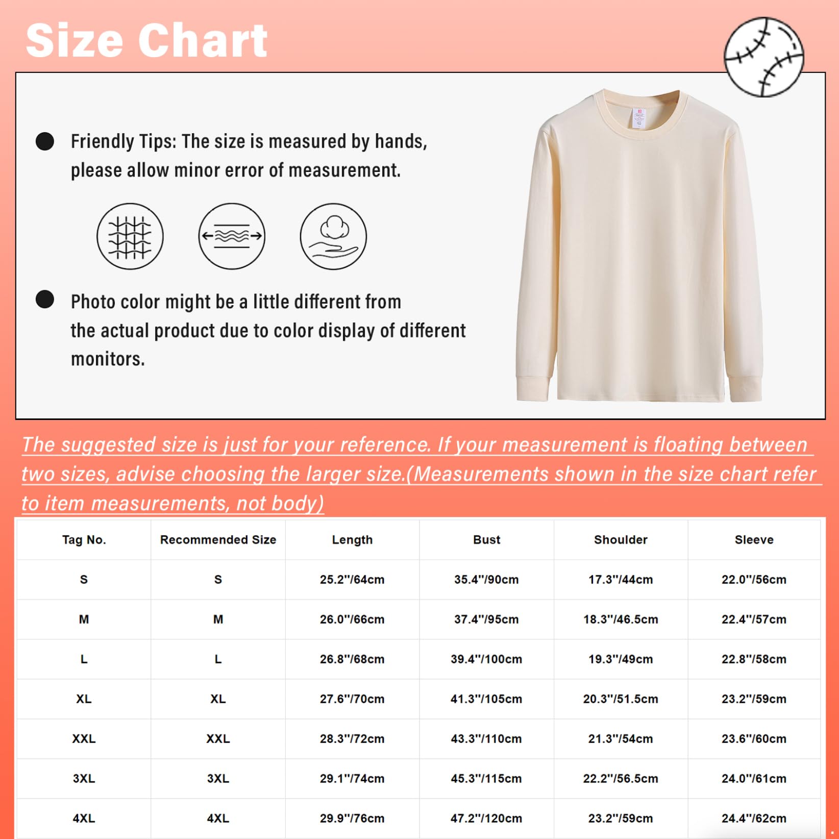 TTAO Men Long Sleeve Cotton T-Shirts Solid Crewneck Pullover Sweatshirts Active Athletic Performance Shirts Black Large