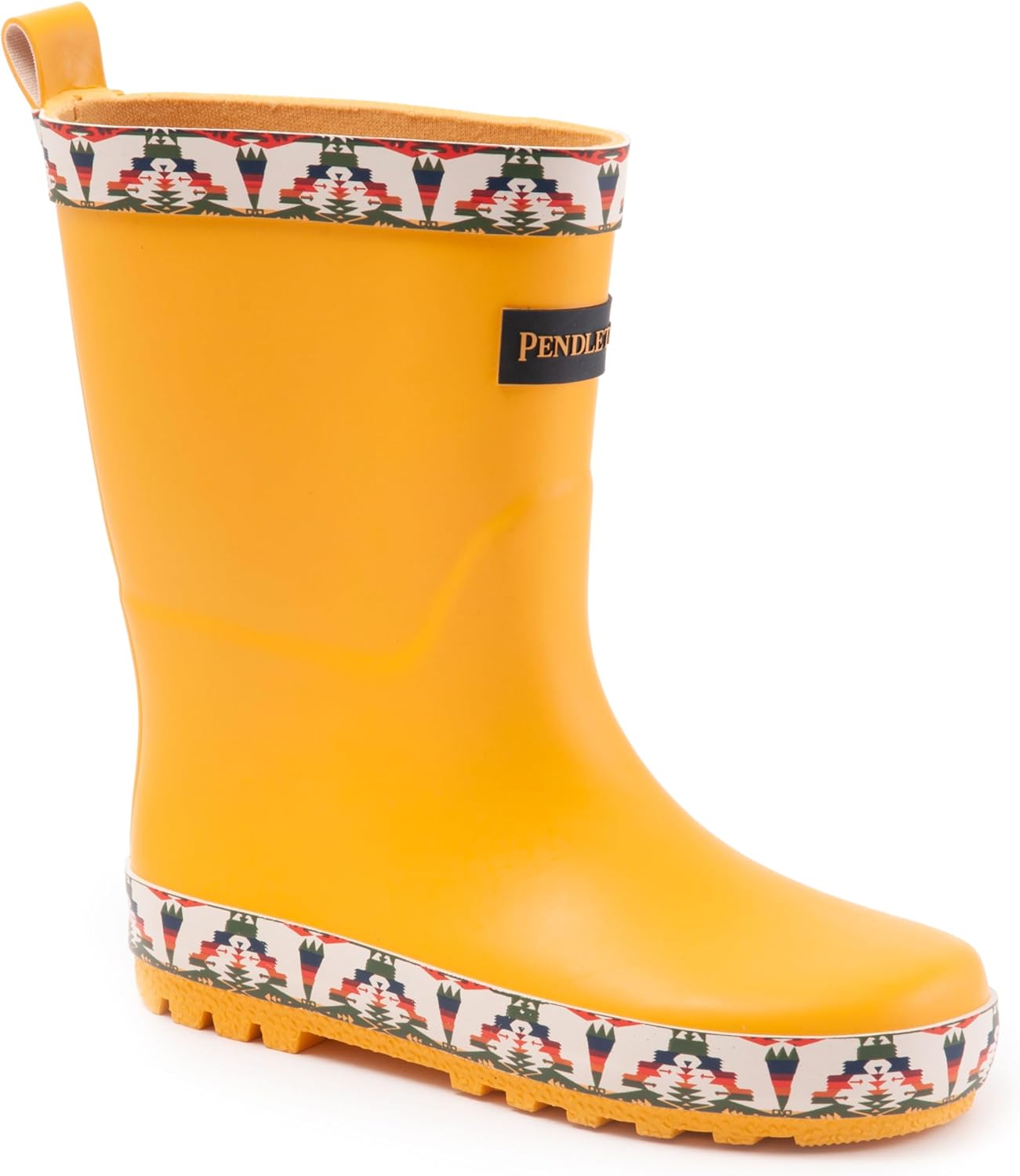 PENDLETON Kid's Mid Rain Boots, Waterproof with Removable Insoles, Slip-On, Round Toe