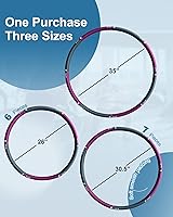 Vista 4 de FEECCO Aro de Ejercicio con Peso, 8 Secciones Desmontables para Pérdida