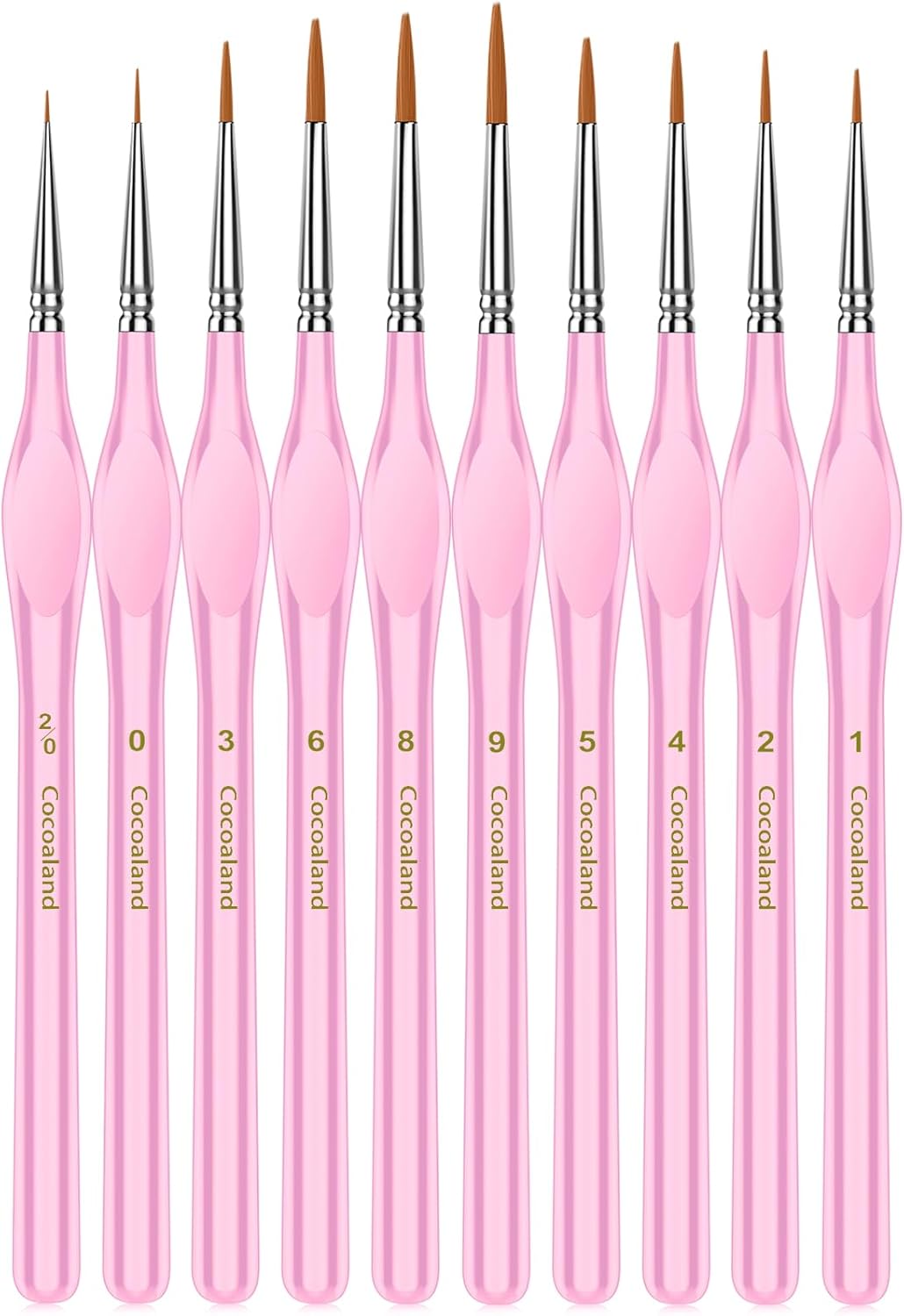 Miniature Paint Brushes,10Pcs Round Pointed Tip